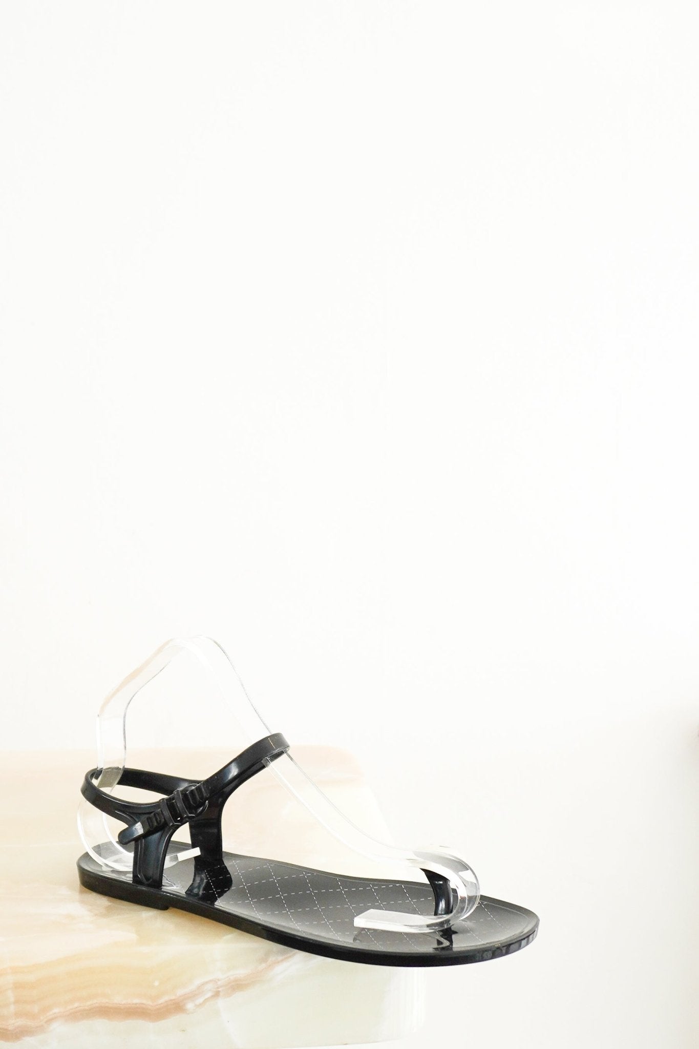 Chanel Black Pearl Jelly Sandals (RRP £1000) | Authentic Preloved - Reloved Again