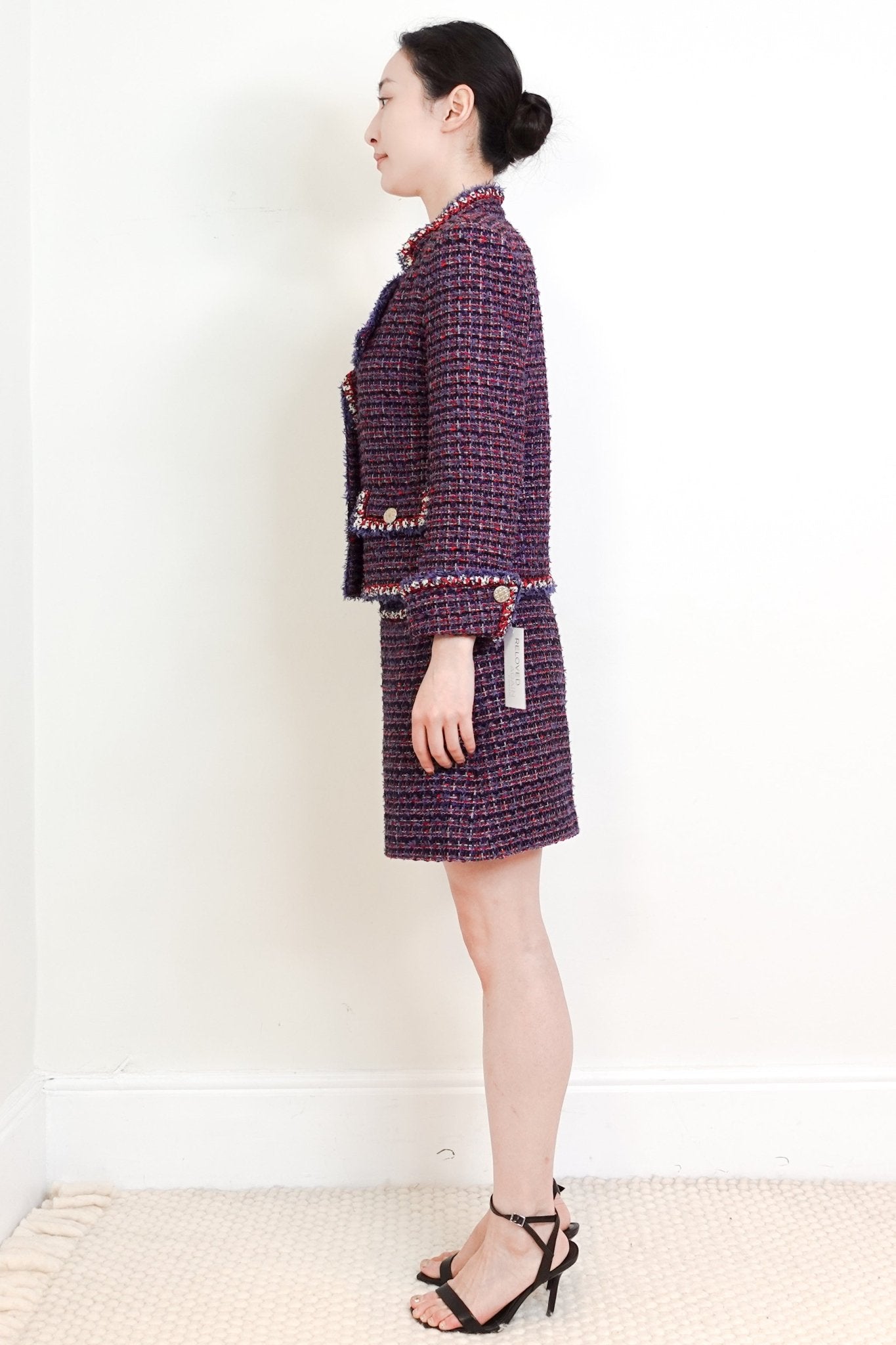 Chanel Blue and Red Boucle Suit RRP £5.5K | Authentic Preloved - Reloved Again