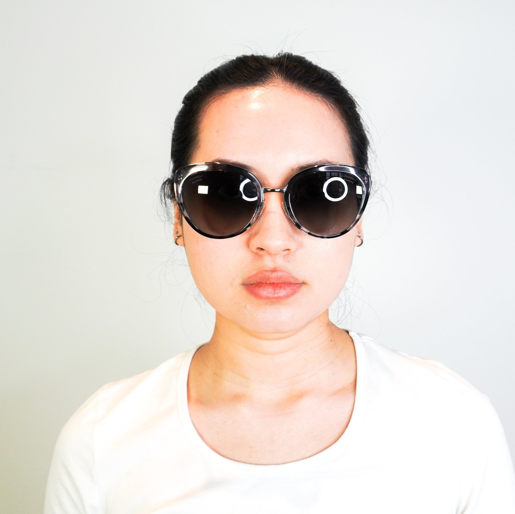 Chanel Grey Marbled Polarised Sunglasses £385 | Authentic Preloved FINAL SALE - Reloved Again