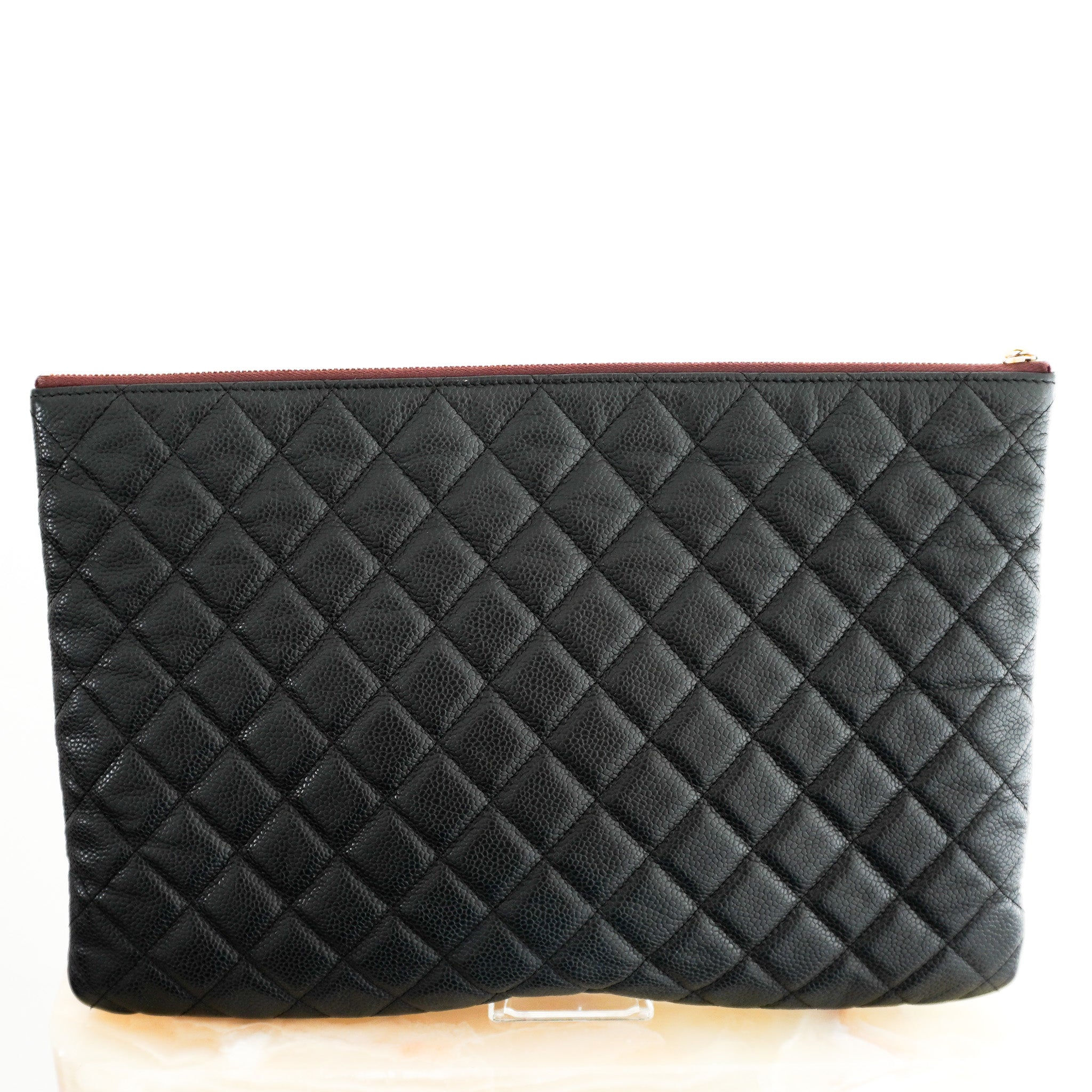 Chanel Large Lambskin Quilted O Case Clutch | Authentic Preloved - Reloved Again