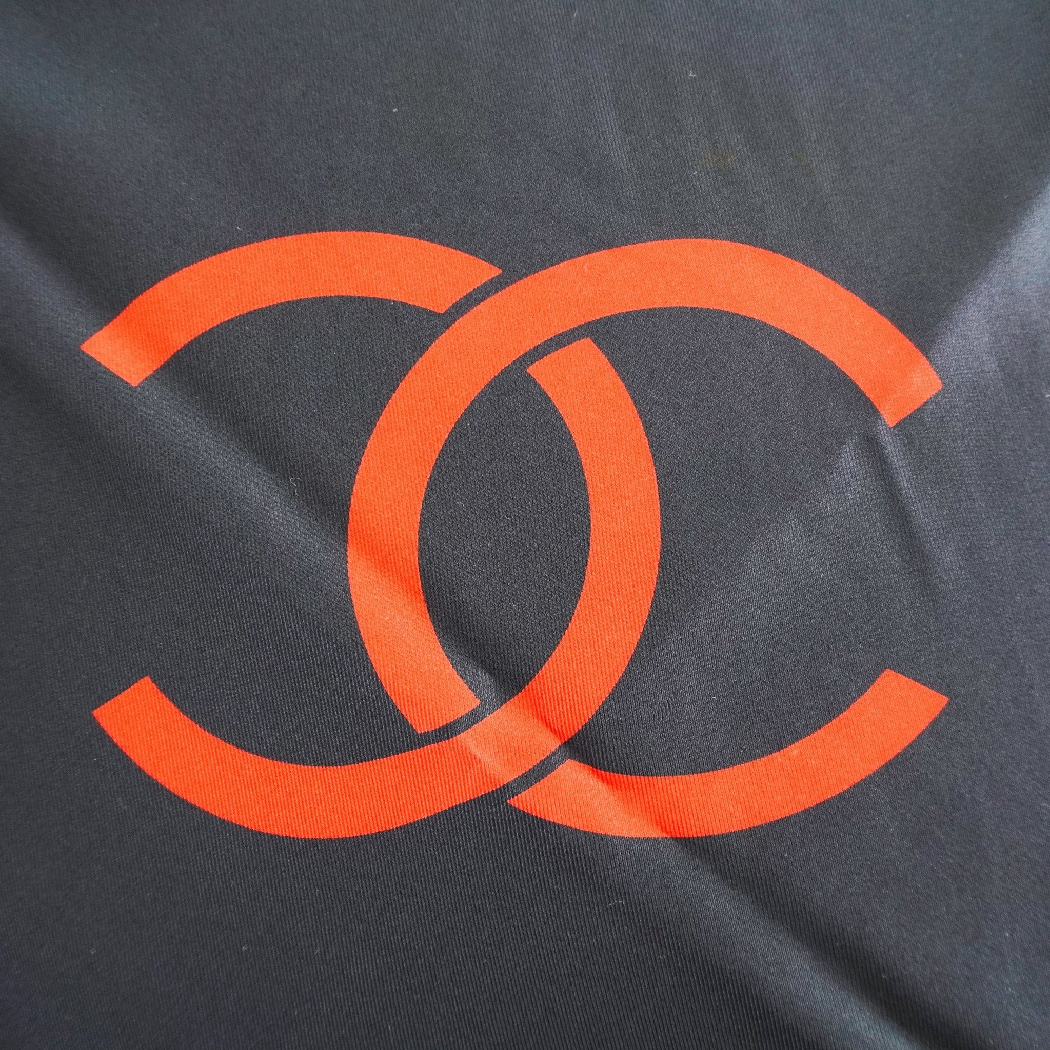 Chanel Navy Silk CC Scarf RRP £700 | Authentic Preloved - Reloved Again