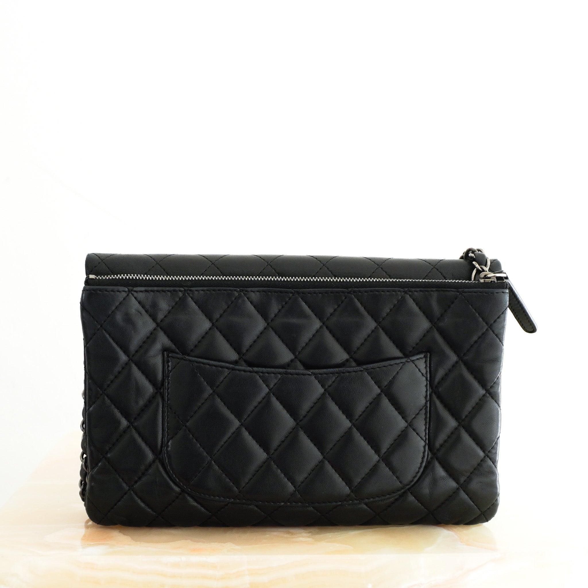 RARE Chanel Paris - Salzburg Zip Multi Flap Lambskin Bag | Authentic Preloved - Reloved Again