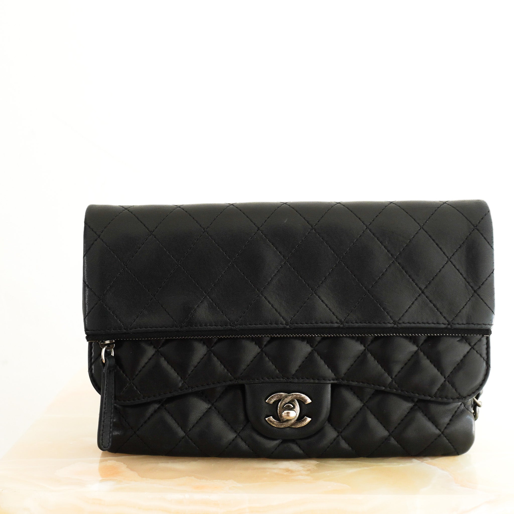 RARE Chanel Paris - Salzburg Zip Multi Flap Lambskin Bag | Authentic Preloved - Reloved Again