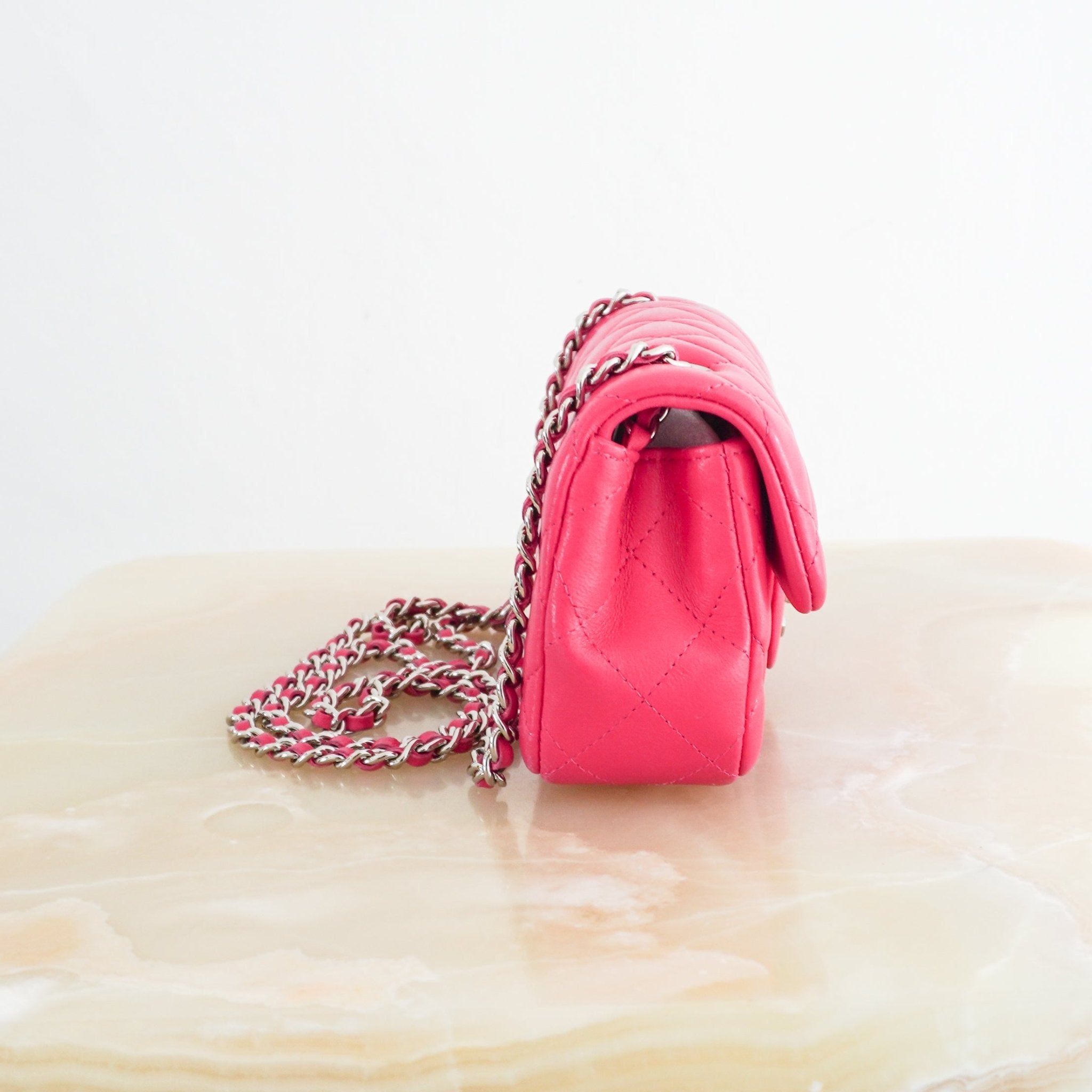 Chanel Pink Mini Lambskin Single Flap Bag (RRP £6000) | Authentic Preloved - Reloved Again