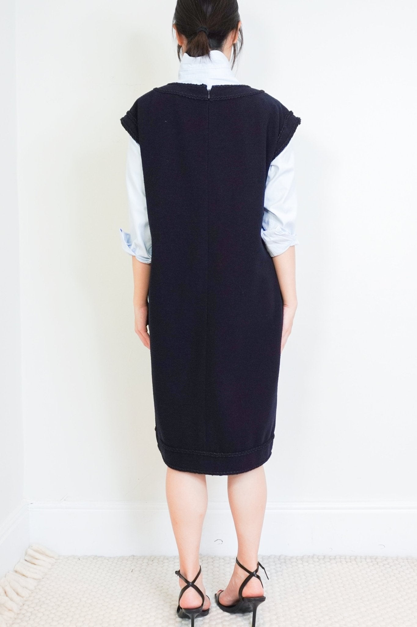 Chanel Silk Blend Navy Dress 08C from 2008 Cruise collection RRP £1200 | Authentic Preloved - Reloved Again