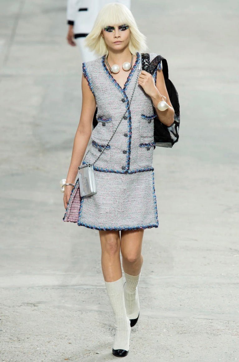 Chanel Spring 2014 Metallic Tweed Sleeveless Dress RRP £2650 | Authentic Preloved - Reloved Again