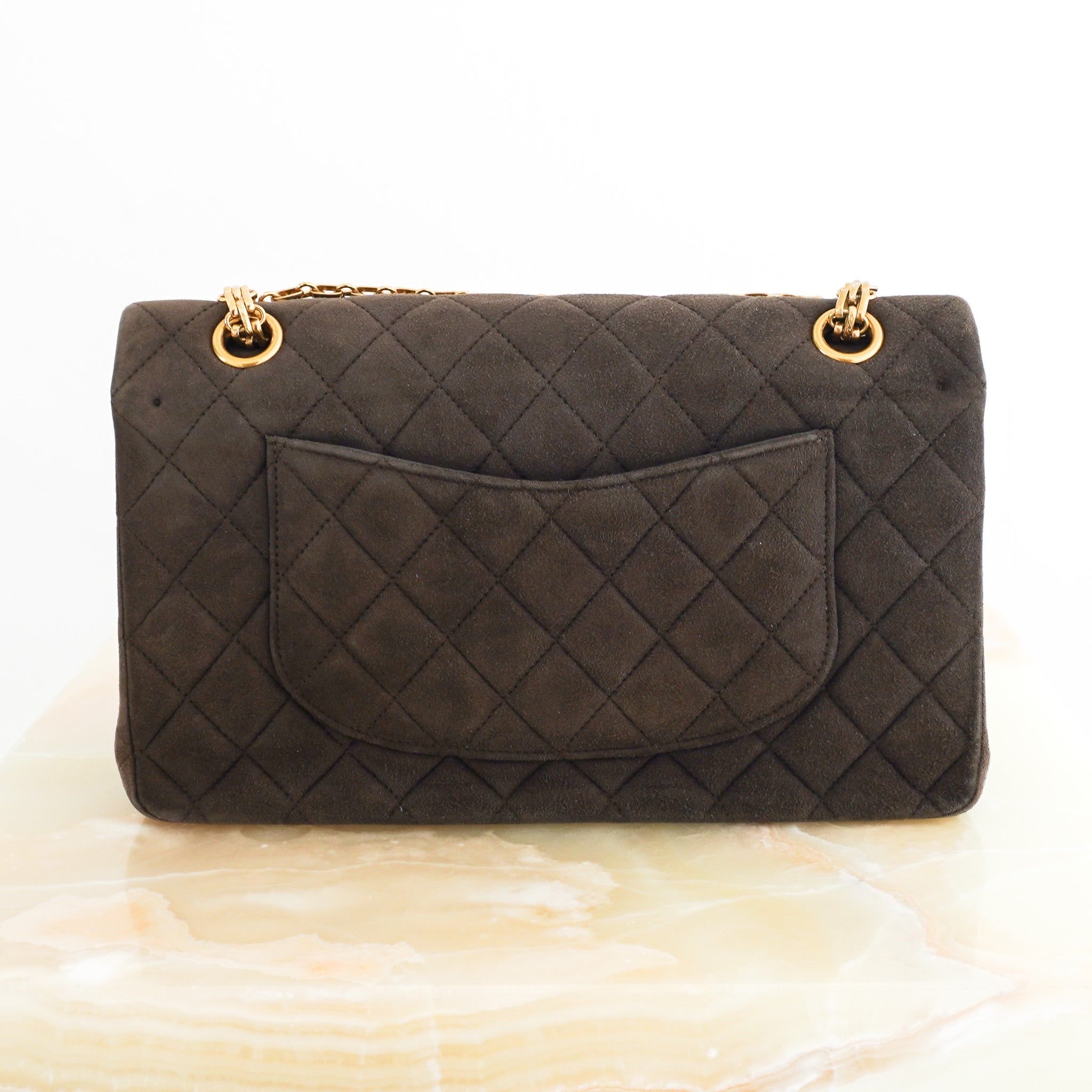 RARE Chanel Vintage 2.55 Double Flap Suede Brown Handbag RRP £8,850 | Authentic Preloved - Reloved Again