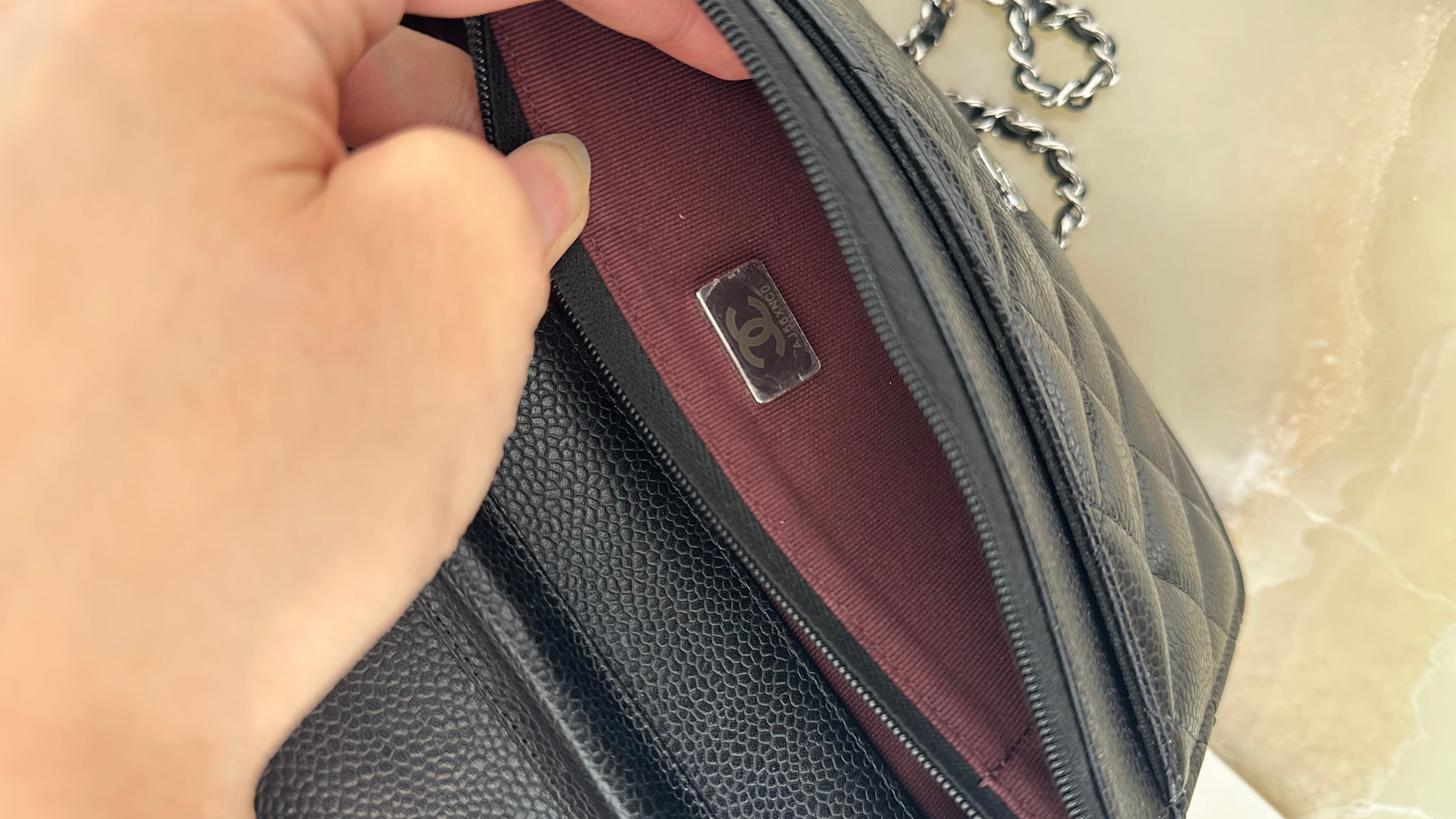 Chanel‑Black‑O‑Mini‑Bag‑RRP‑£2810‑serial‑code‑photo
