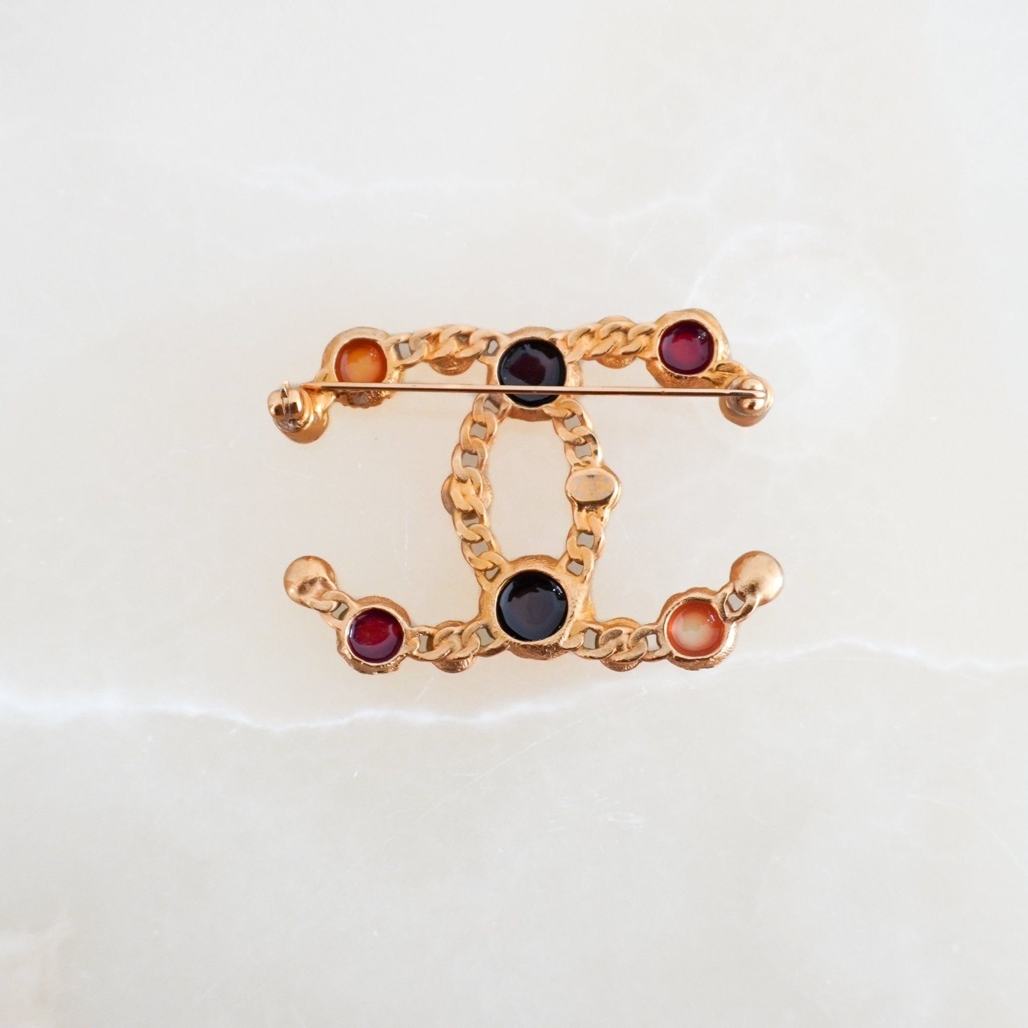 Chanel CC Gripoix Brooch in Gold-Tone Metal | Authentic Preloved FINAL SALE - Reloved Again