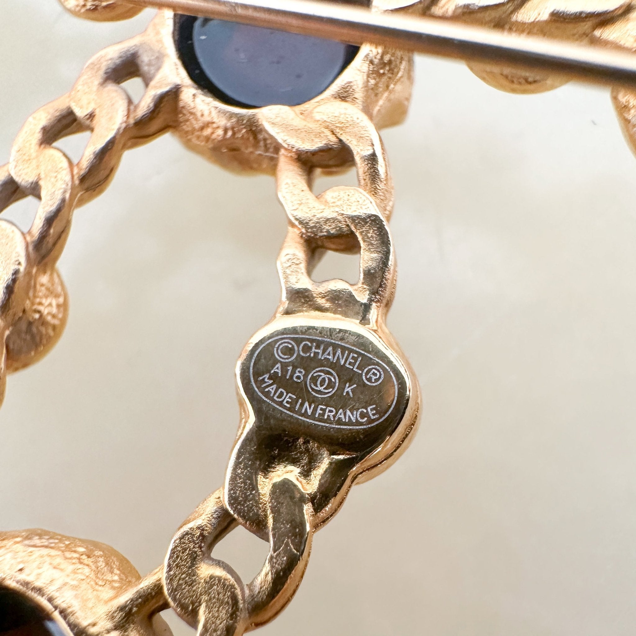 Chanel CC Gripoix Brooch in Gold-Tone Metal | Authentic Preloved FINAL SALE - Reloved Again