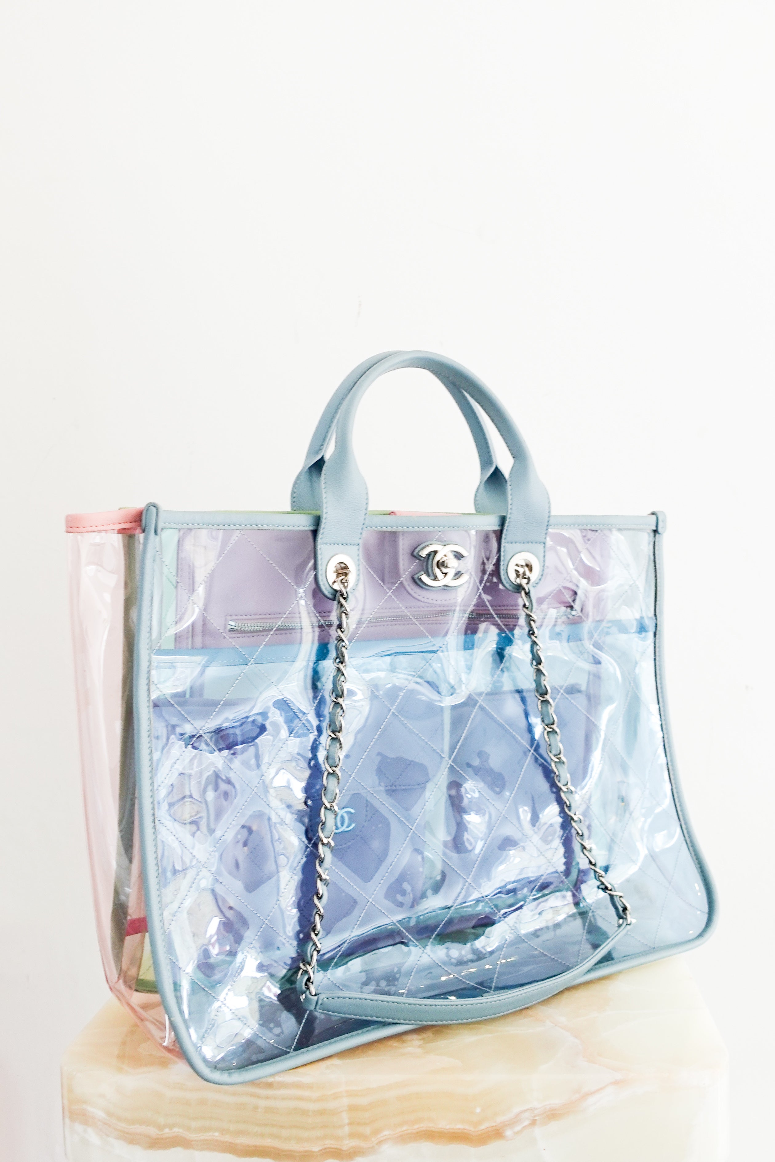 Chanel PVC Leather Coco Splash Shopping Tote RRP £4K | Authentic Preloved