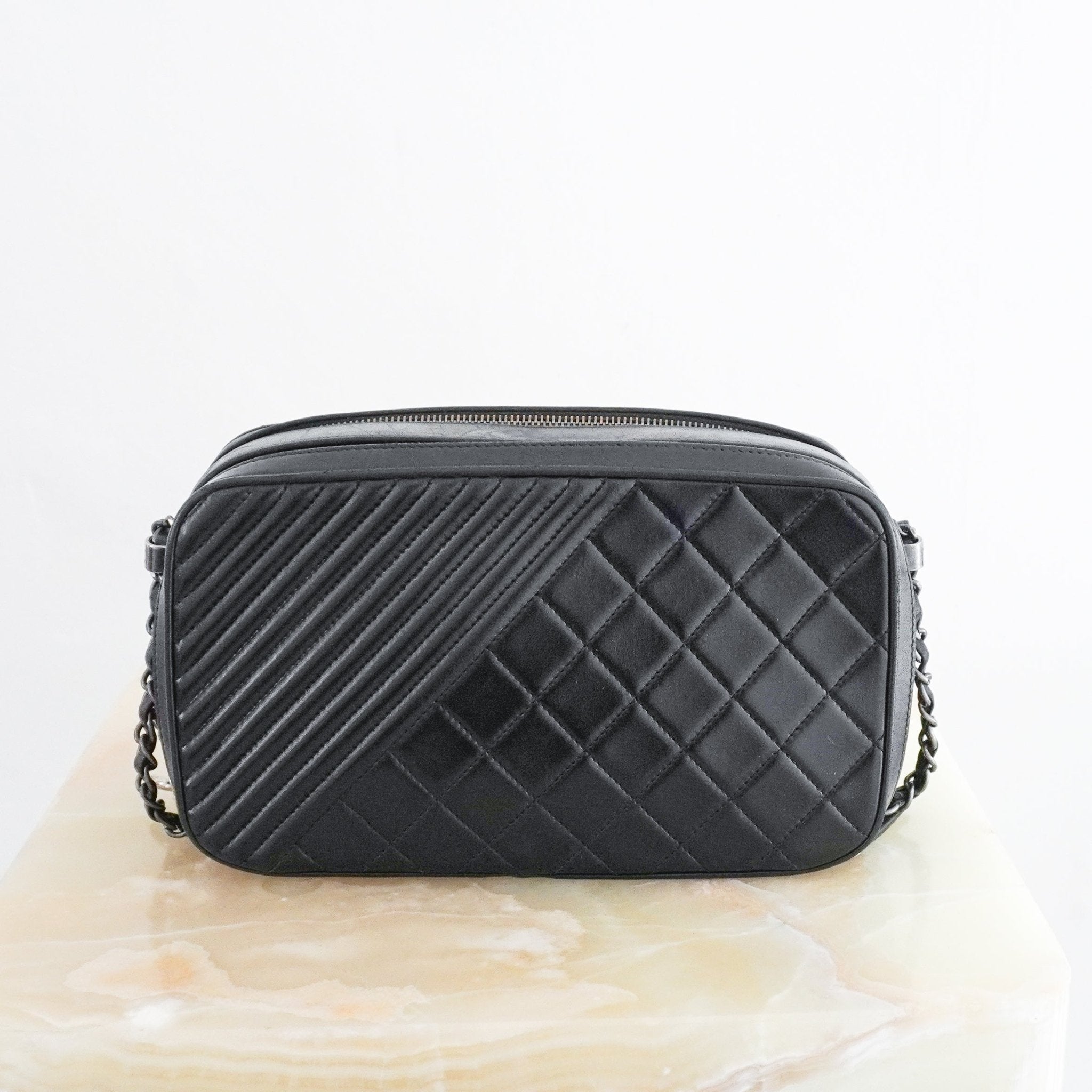 Chanel Cruise 2015 Small Camera Case Bag in Black Lambskin (RRP £2650)