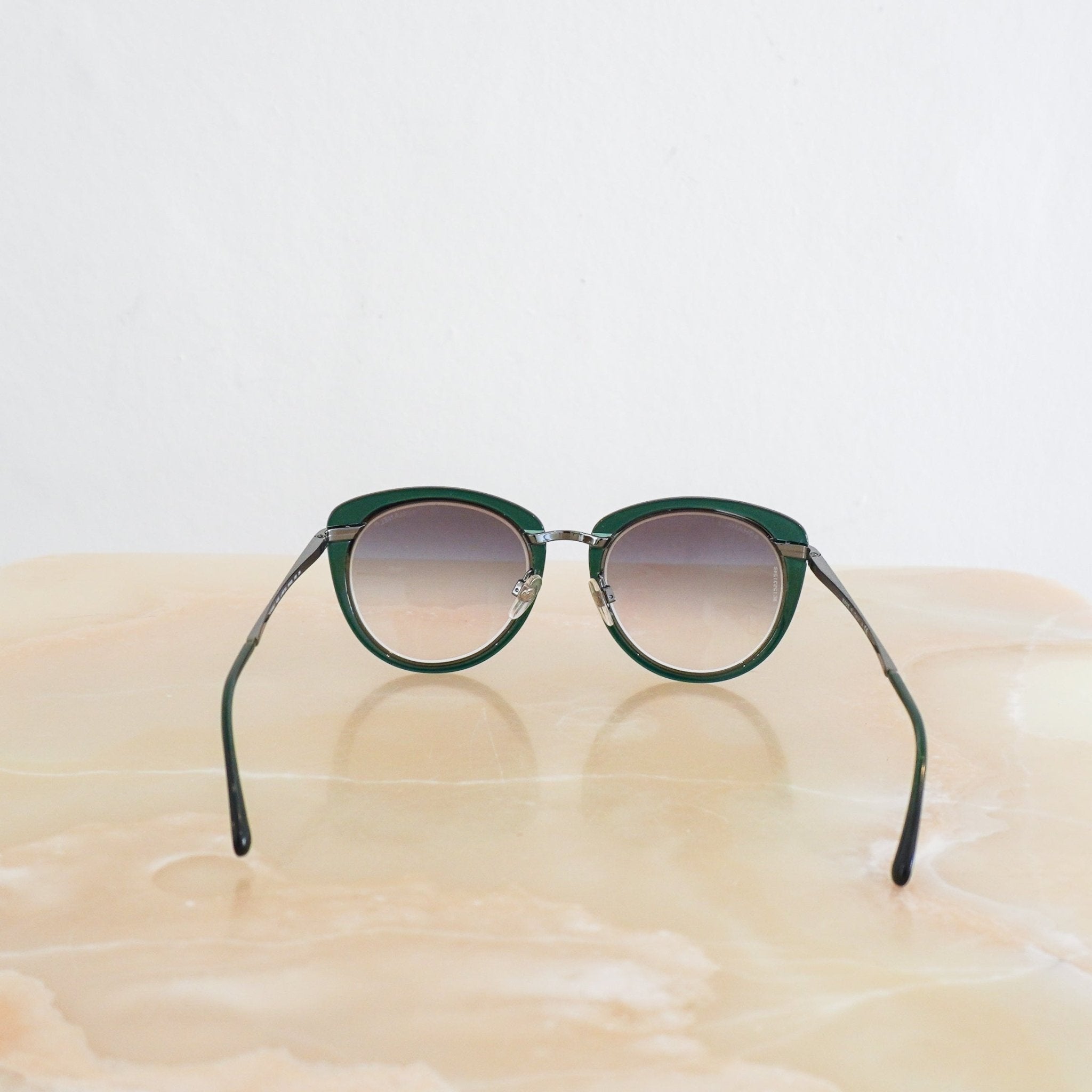 Chanel Green Cat Eye Sunglasses (RRP £450) | Authentic Preloved FINAL SALE - Reloved Again