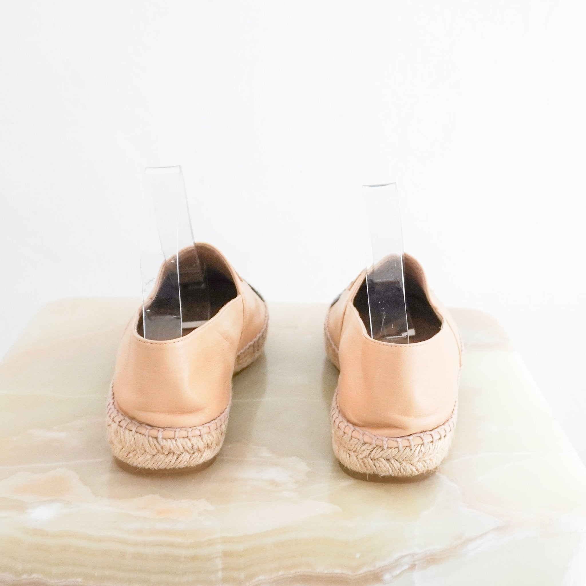 Chanel Nude Leather CC Espadrilles (RRP £750) | Authentic Preloved - Reloved Again