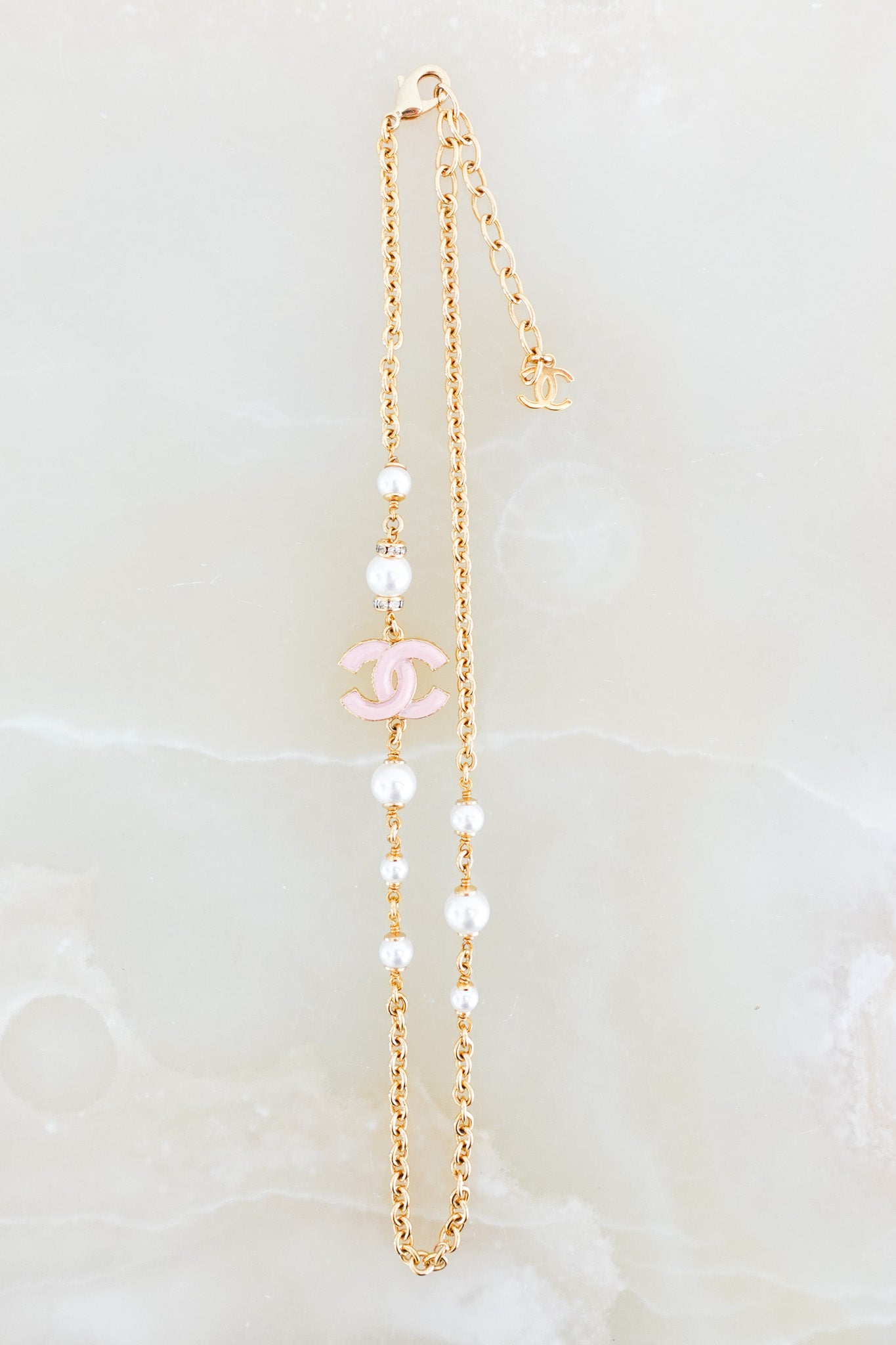 Chanel Pearl and Gold CC Necklace RRP £1.5k | authentic preloved