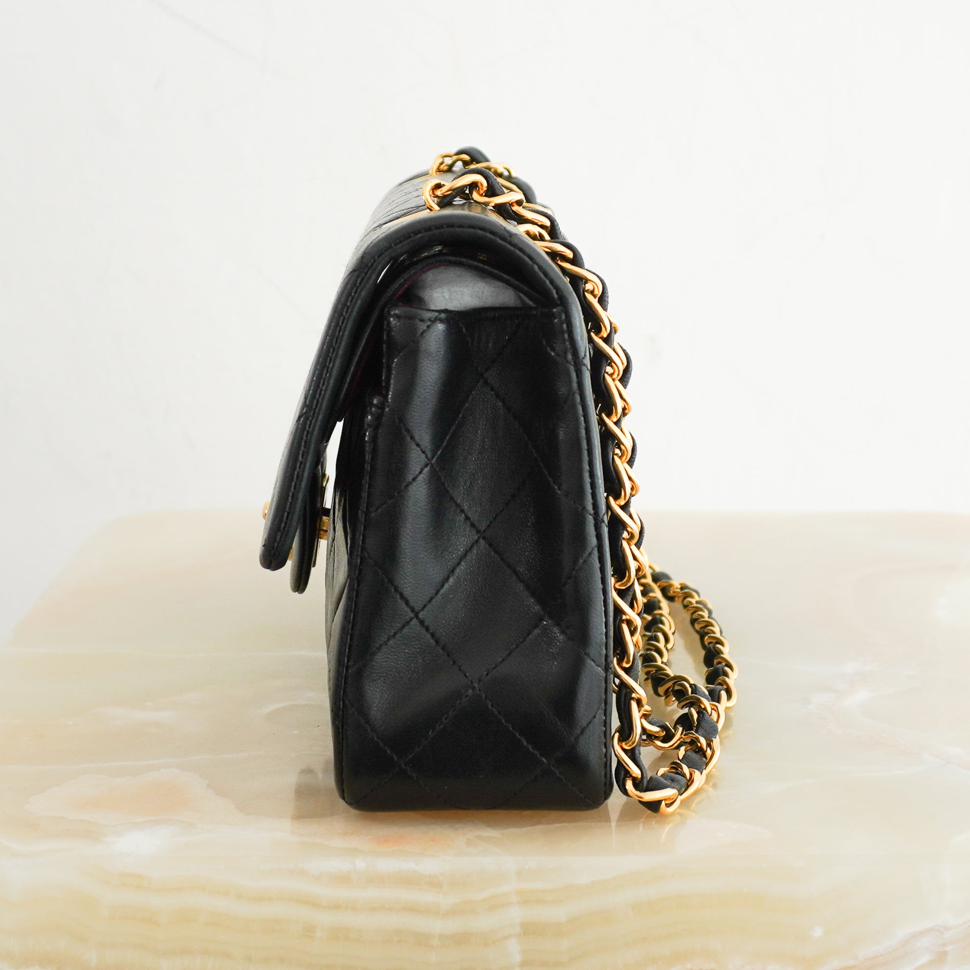 Chanel Small Double Flap Lambskin Leather Bag RRP £8500 | Authentic Preloved [final sale] - Reloved Again