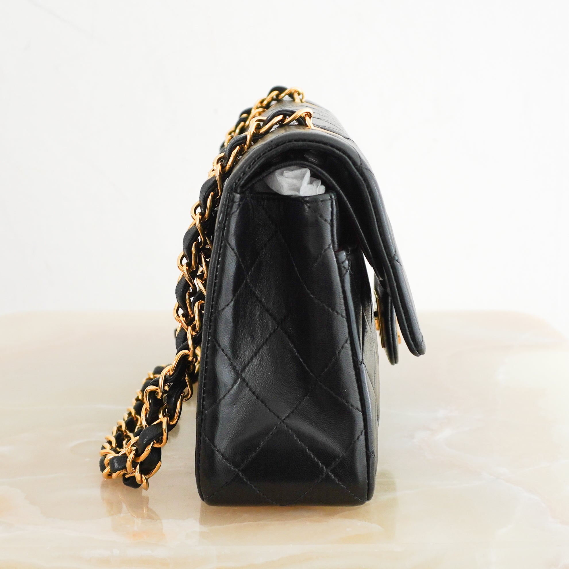 Chanel Small Double Flap Lambskin Leather Bag RRP £8500 | Authentic Preloved [final sale] - Reloved Again