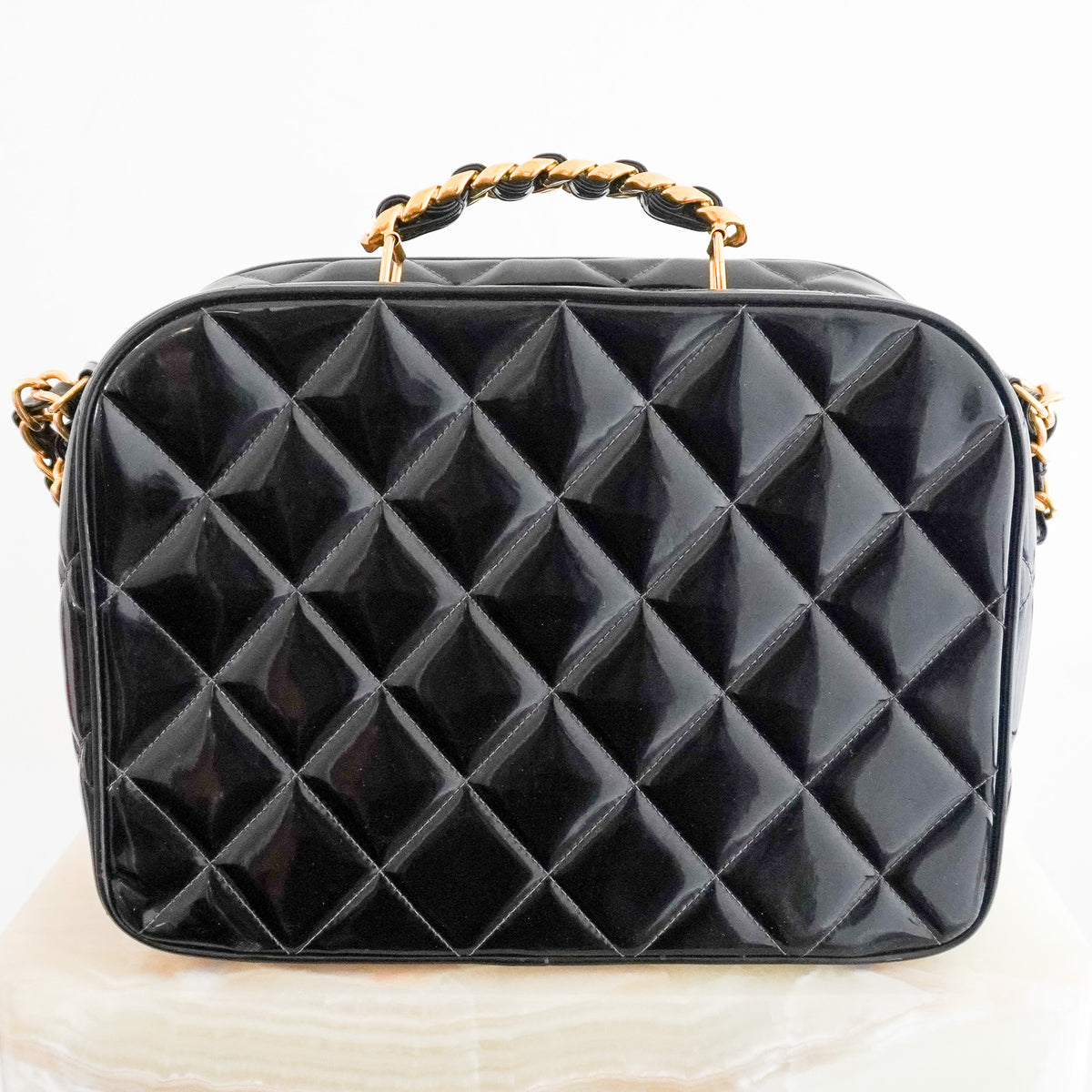 Chanel Vintage Patent Crossbody Bag side