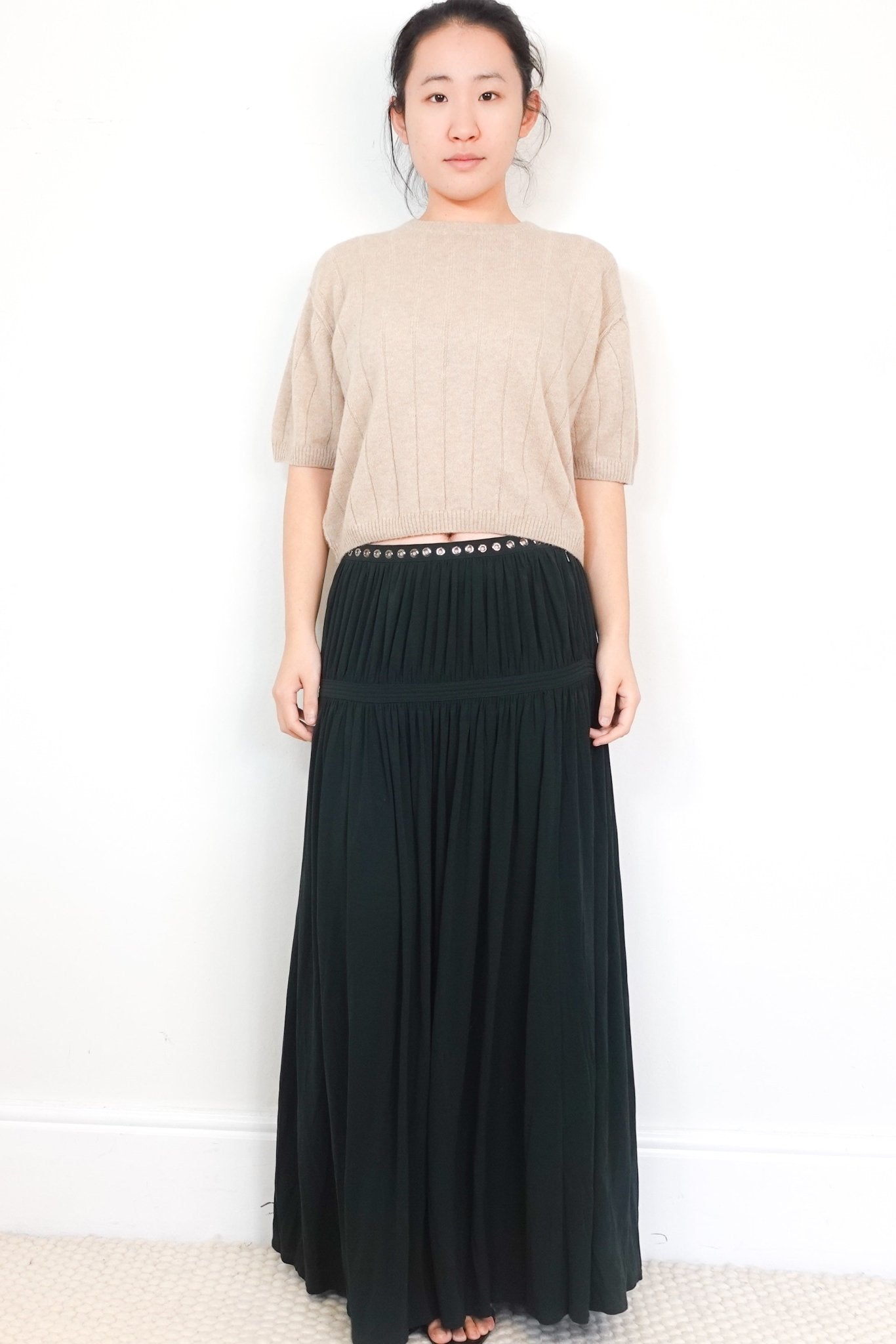 Chloe Eclipse Green Maxi Studded Skirt RRP £1200 | Authentic Preloved - Reloved Again