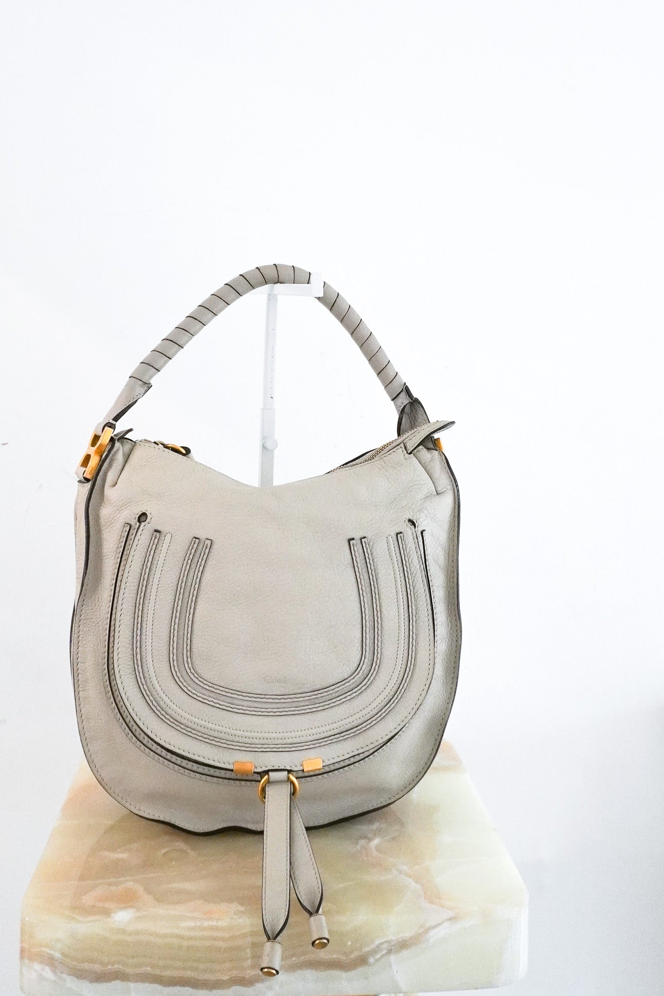 Chloe Marcie Bag Grey Medium Shoulder Bag RRP £1700 | Authentic Preloved - Reloved Again
