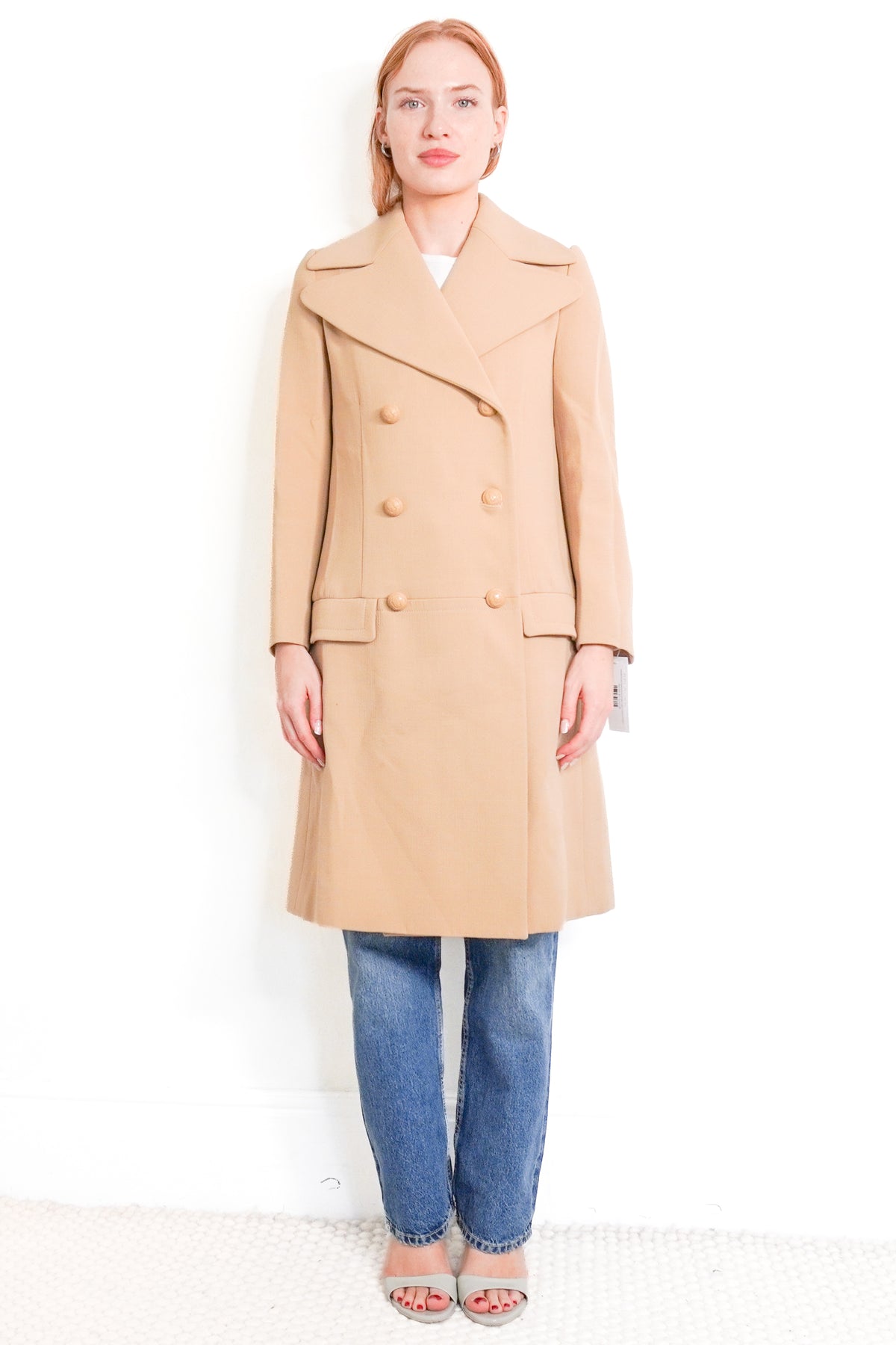 Chloe Beige Long Line Jacket (RRP £1500) | Authentic Preloved front