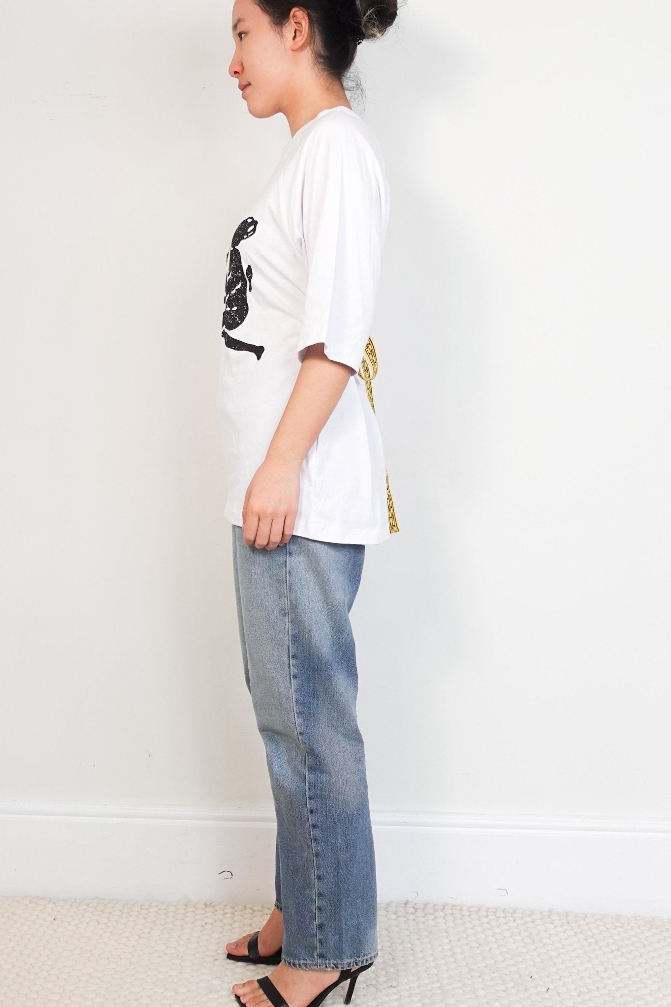 Christian Dior Thebe Magugu X CTAOP White T-Shirt with Yellow Tie RRP £690 | Authentic Preloved - Reloved Again