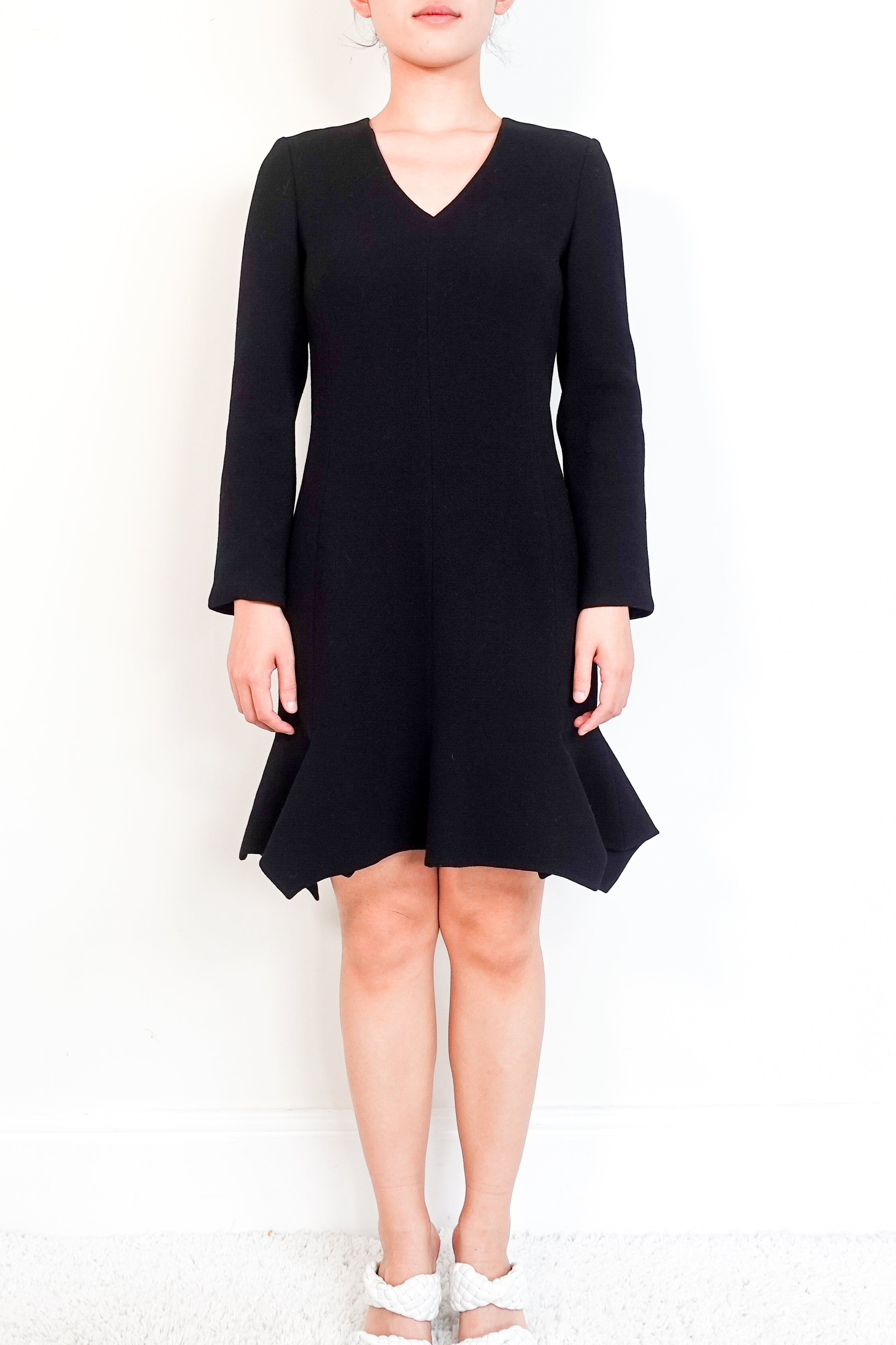  Christian Dior Black V neck Dress