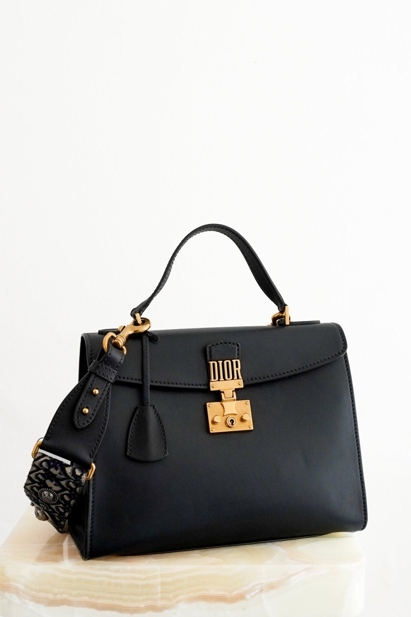 Christian Dior Dioraddict Medium Top Handle Bag in Black Calfskin (RRP £2400) | Authentic Preloved - Reloved Again