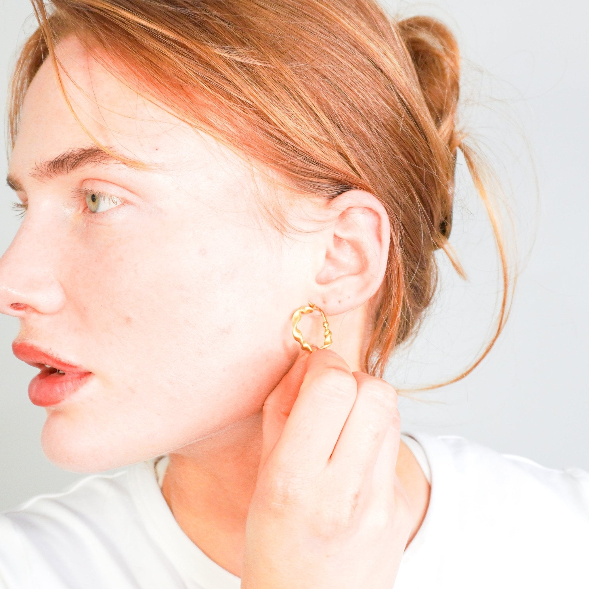 Completedworks "Notsobig" Flux Hoop Earrings in Recycled Gold Vermeil RRP £135 | Authentic Preloved FINAL SALE - Reloved Again