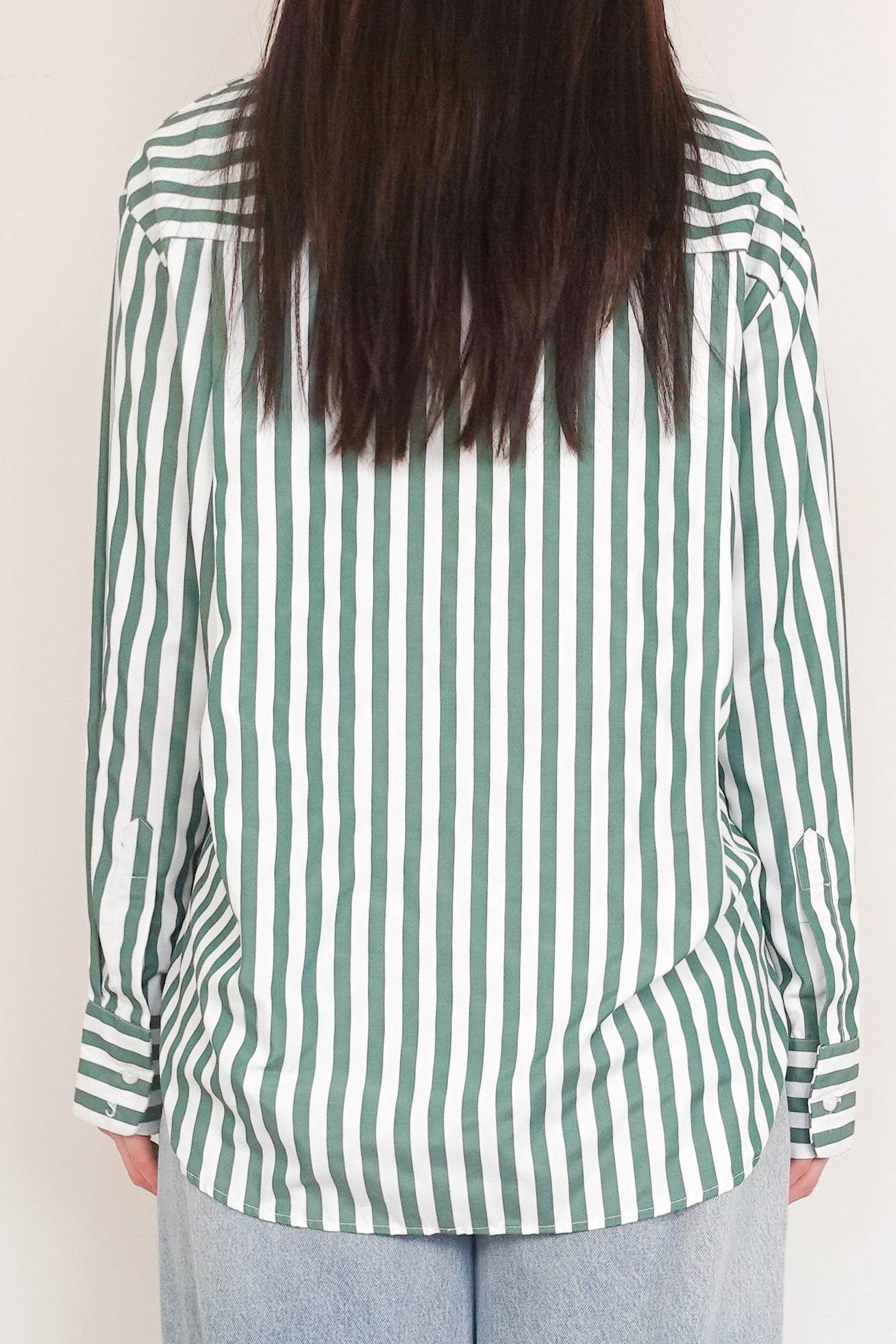 Green striped button down RRP £125