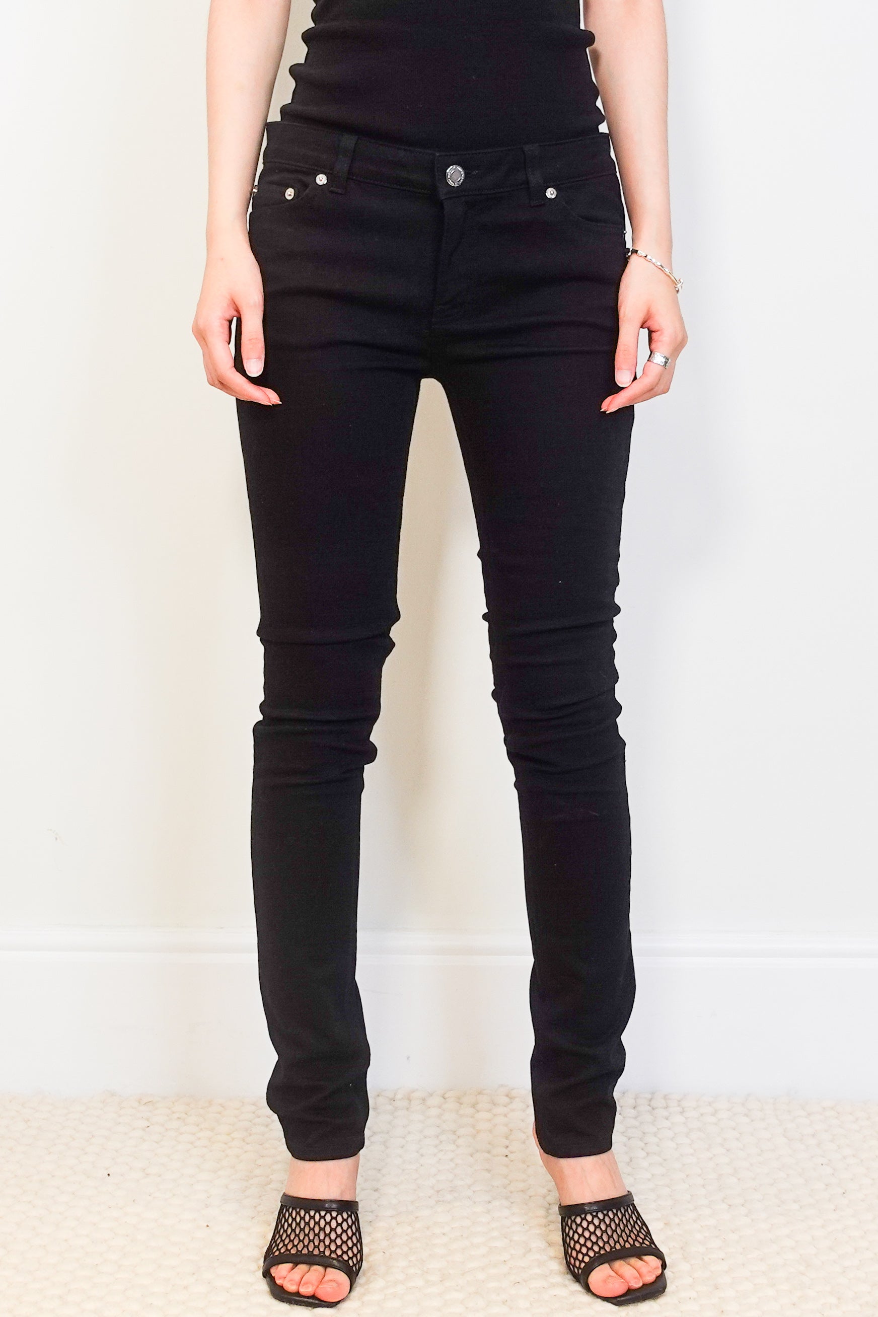 Skinny black star jeans RRP £325