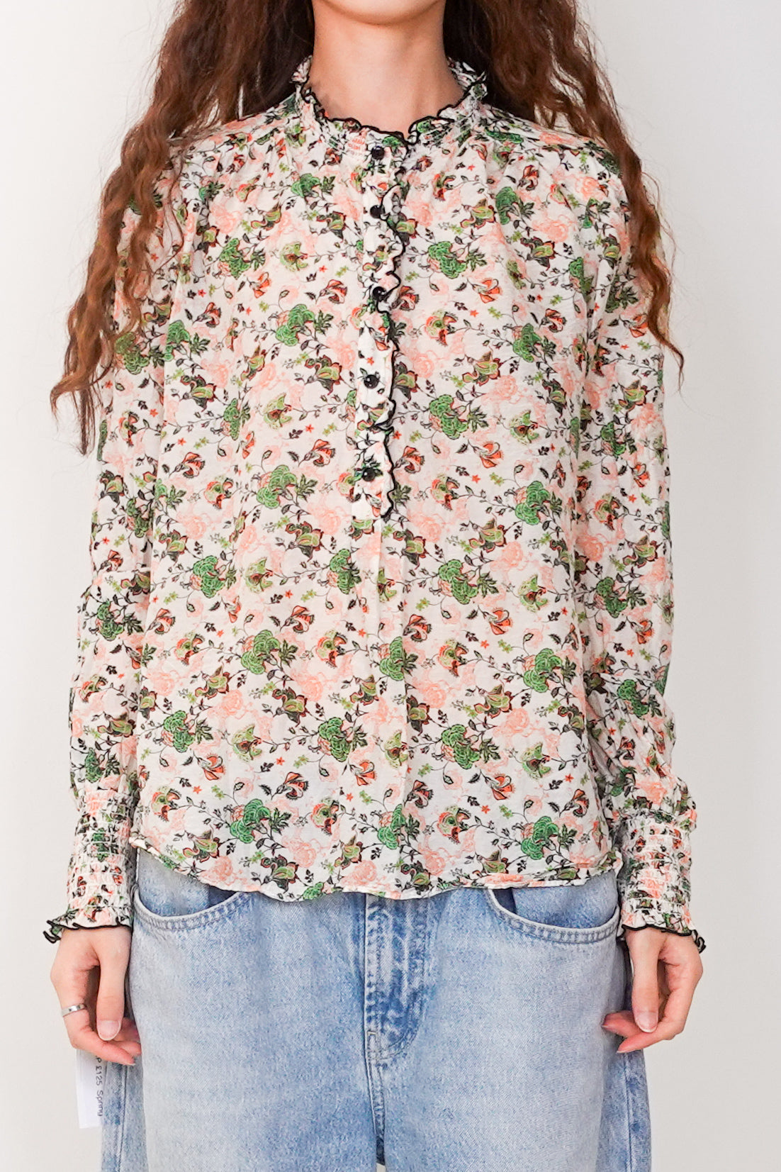 Floral cotton blouse RRP £250