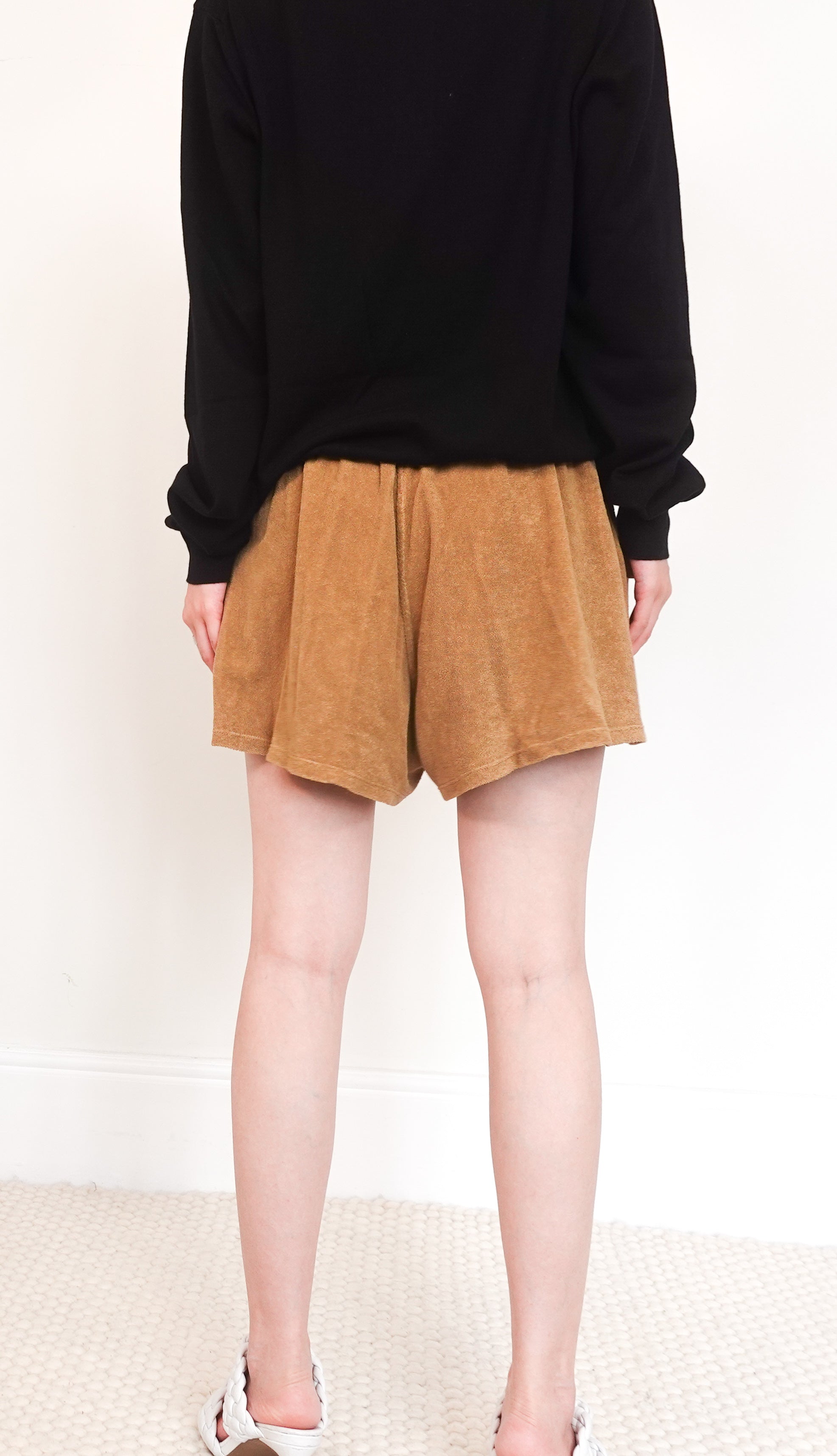 Beige terry shorts RRP £180