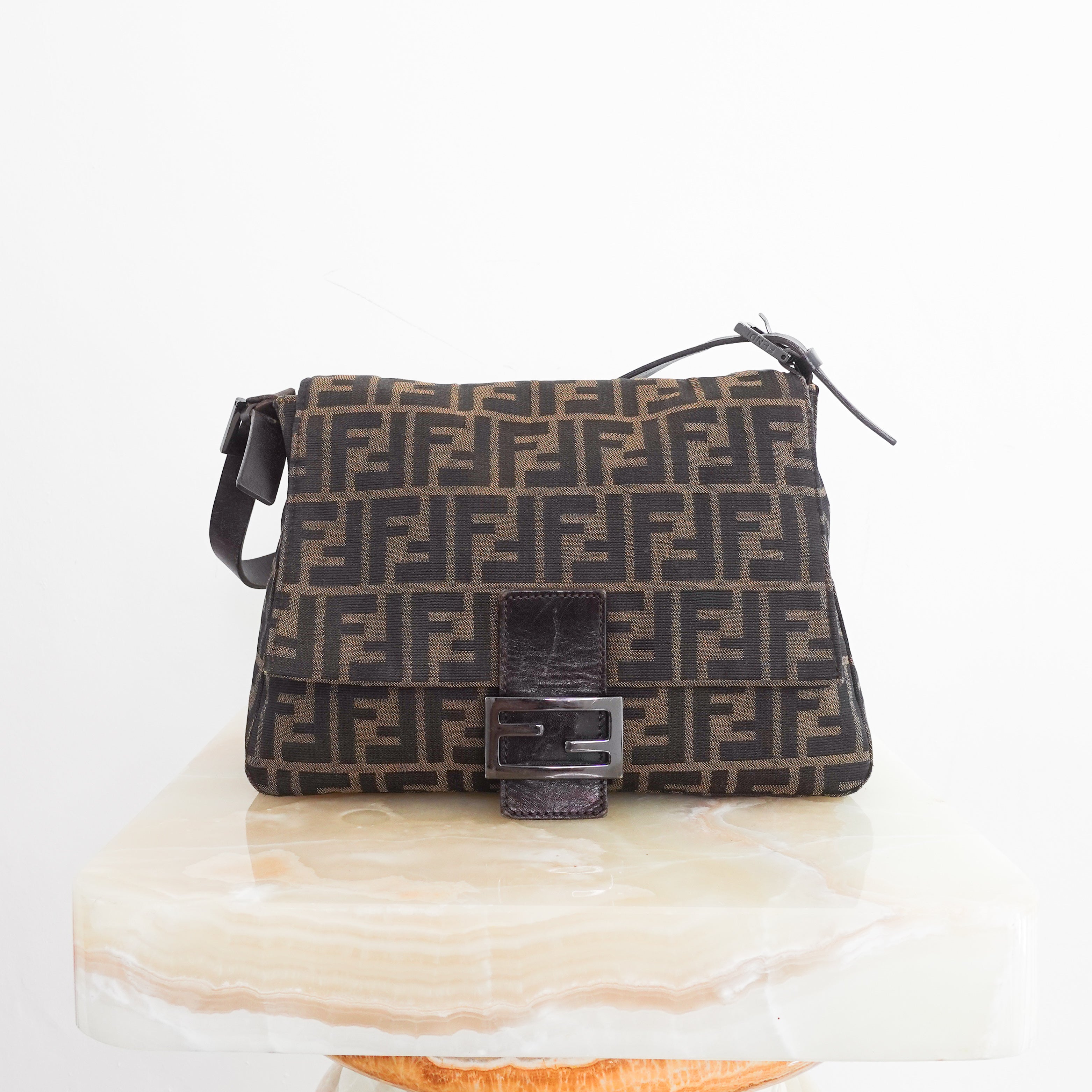 90s Zucca Baguette Monogram Shoulder Bag