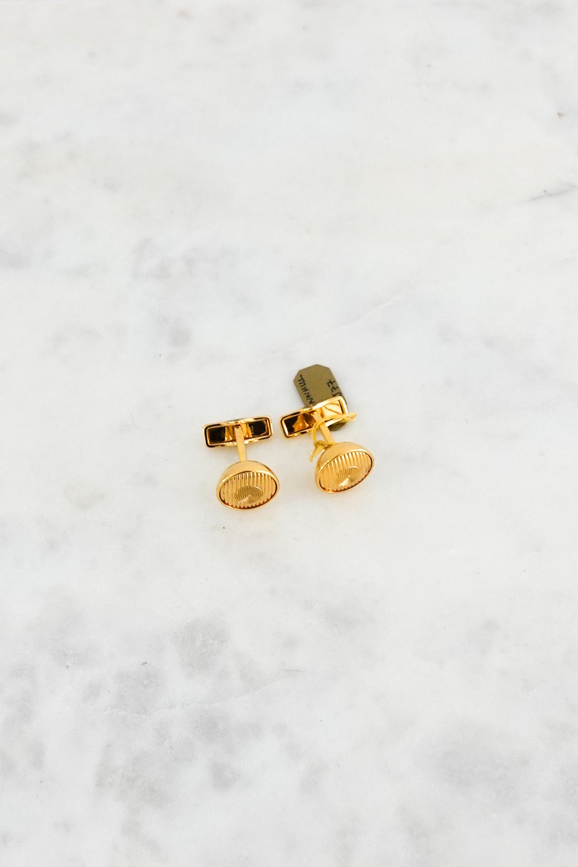 Gold plated dunnhill cufflinks EO