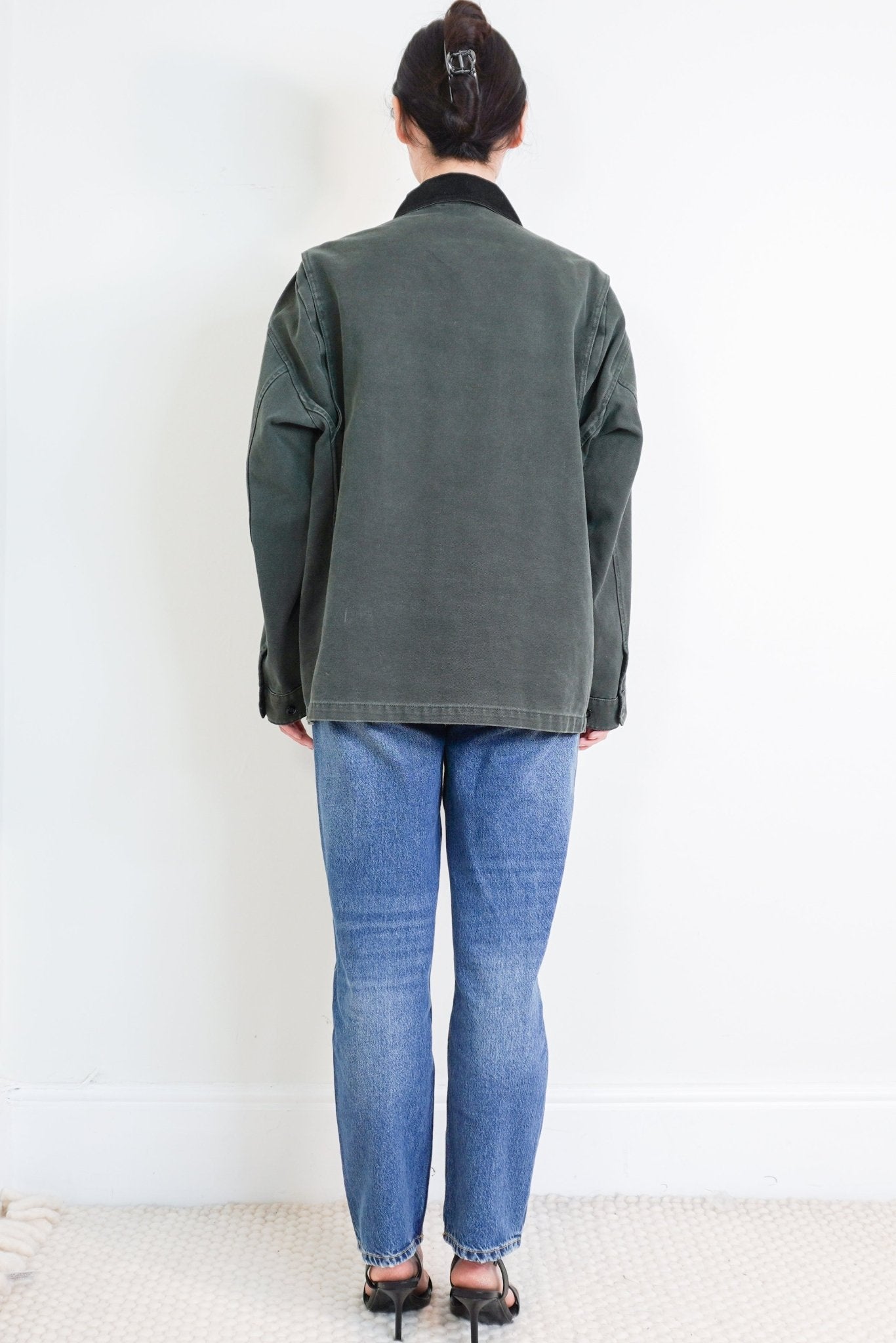 DOEN-Green-Denim-Barn-Jacket-back-picture-Chelsea-London