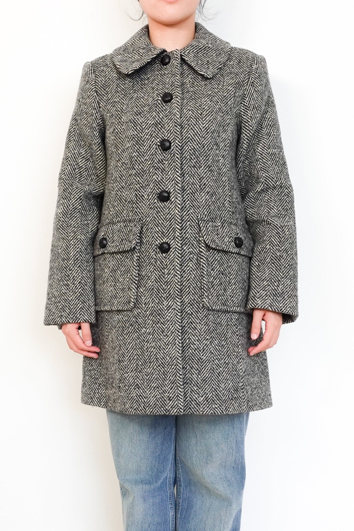 NEW Doen Bonnaire Coat Herringbone RRP £700 | Authentic Preloved - Reloved Again