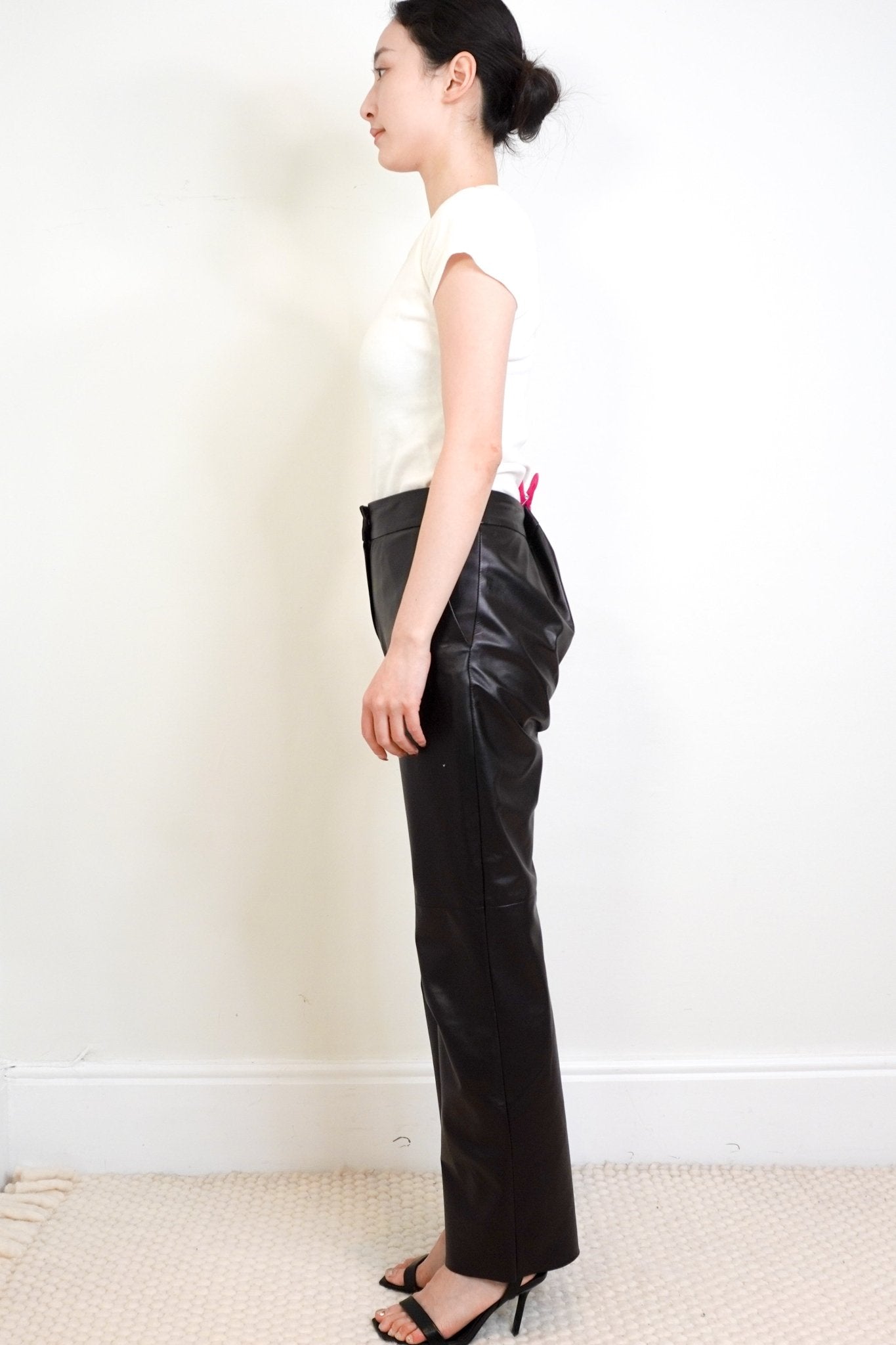 DROMe Black Donna Pelle Leather Trousers RRP £1020 | Authentic Preloved [final sale] - Reloved Again