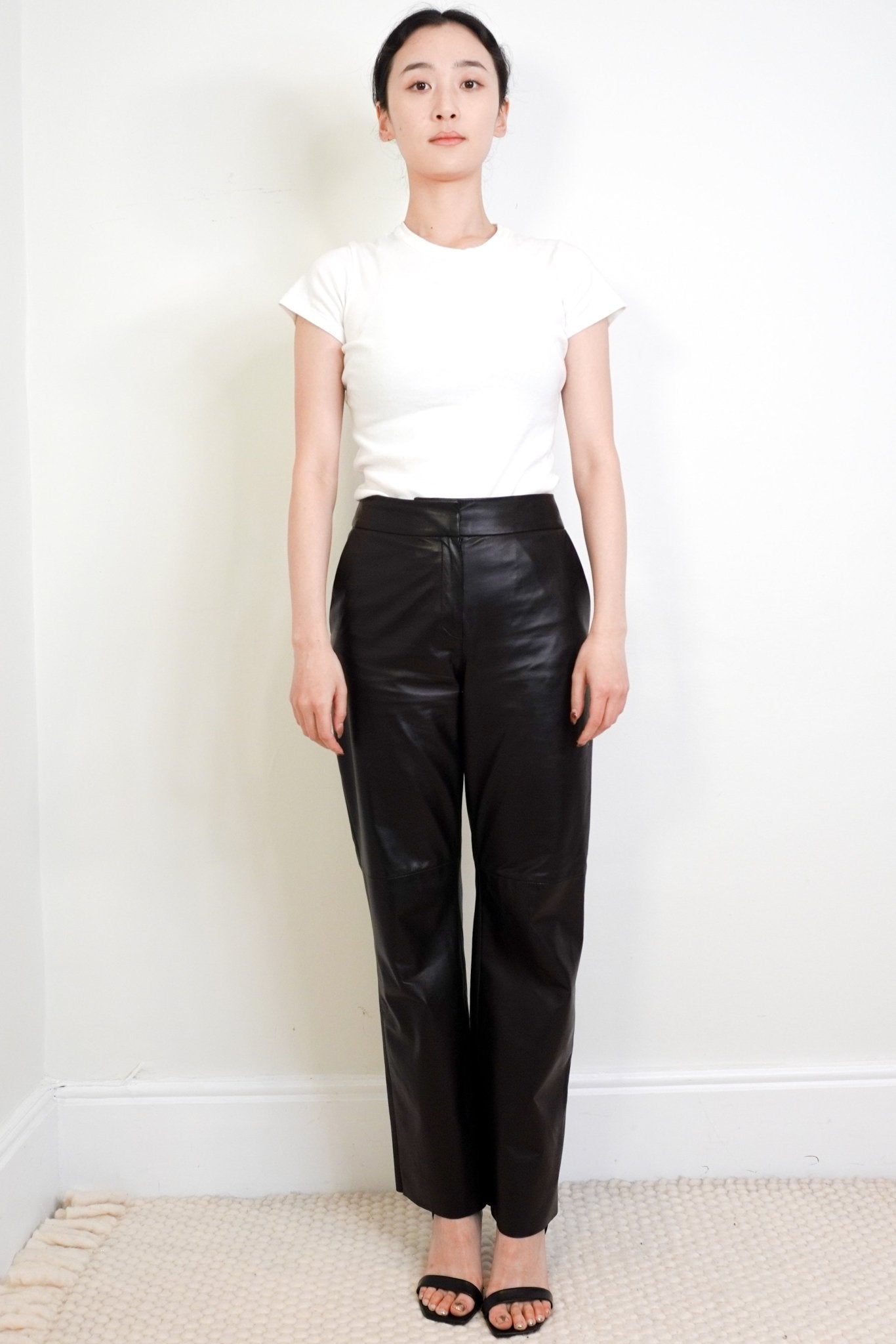 DROMe Black Donna Pelle Leather Trousers RRP £1020 | Authentic Preloved [final sale] - Reloved Again