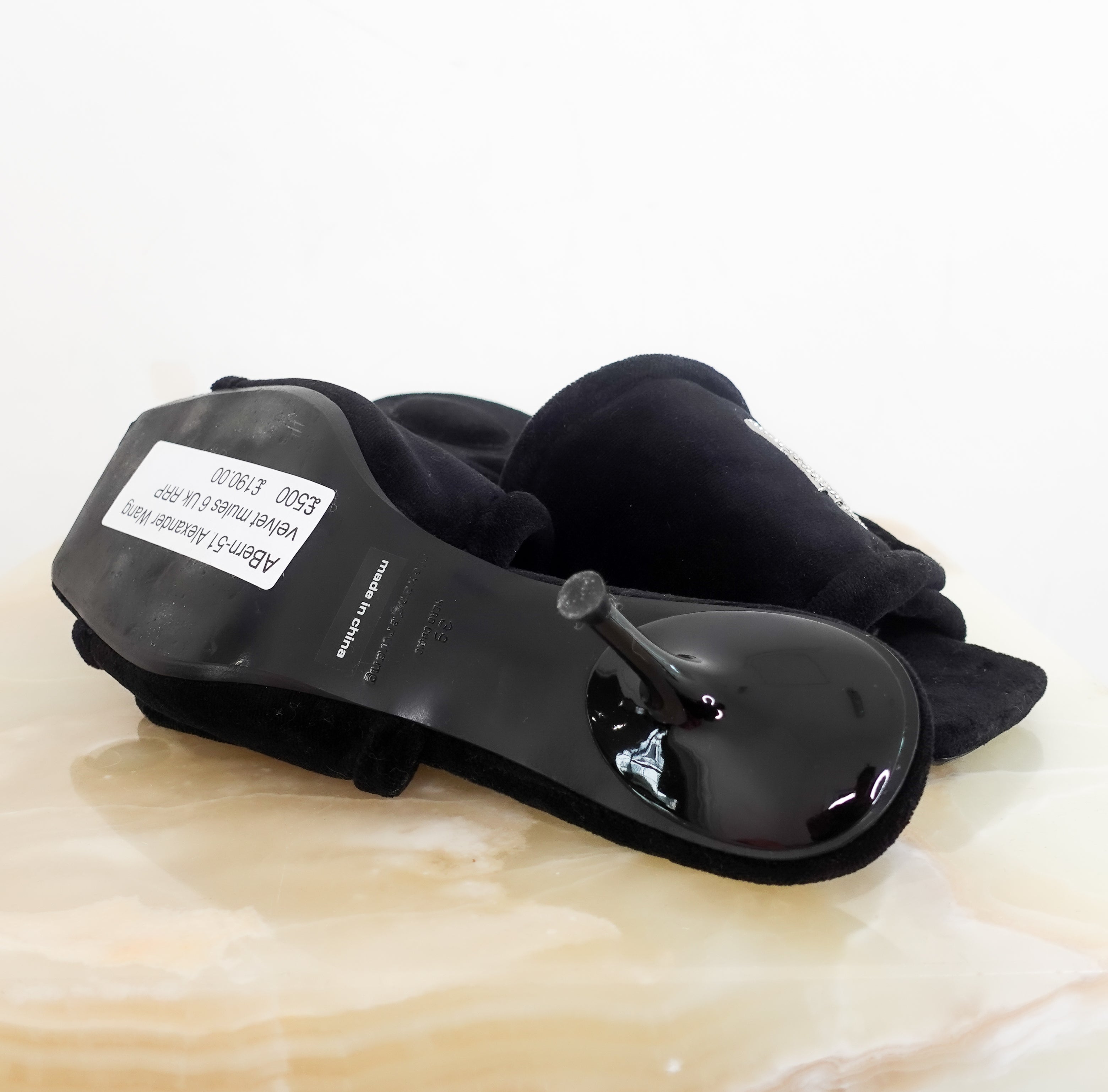 Alexander Wang Black velvet mules RRP £500