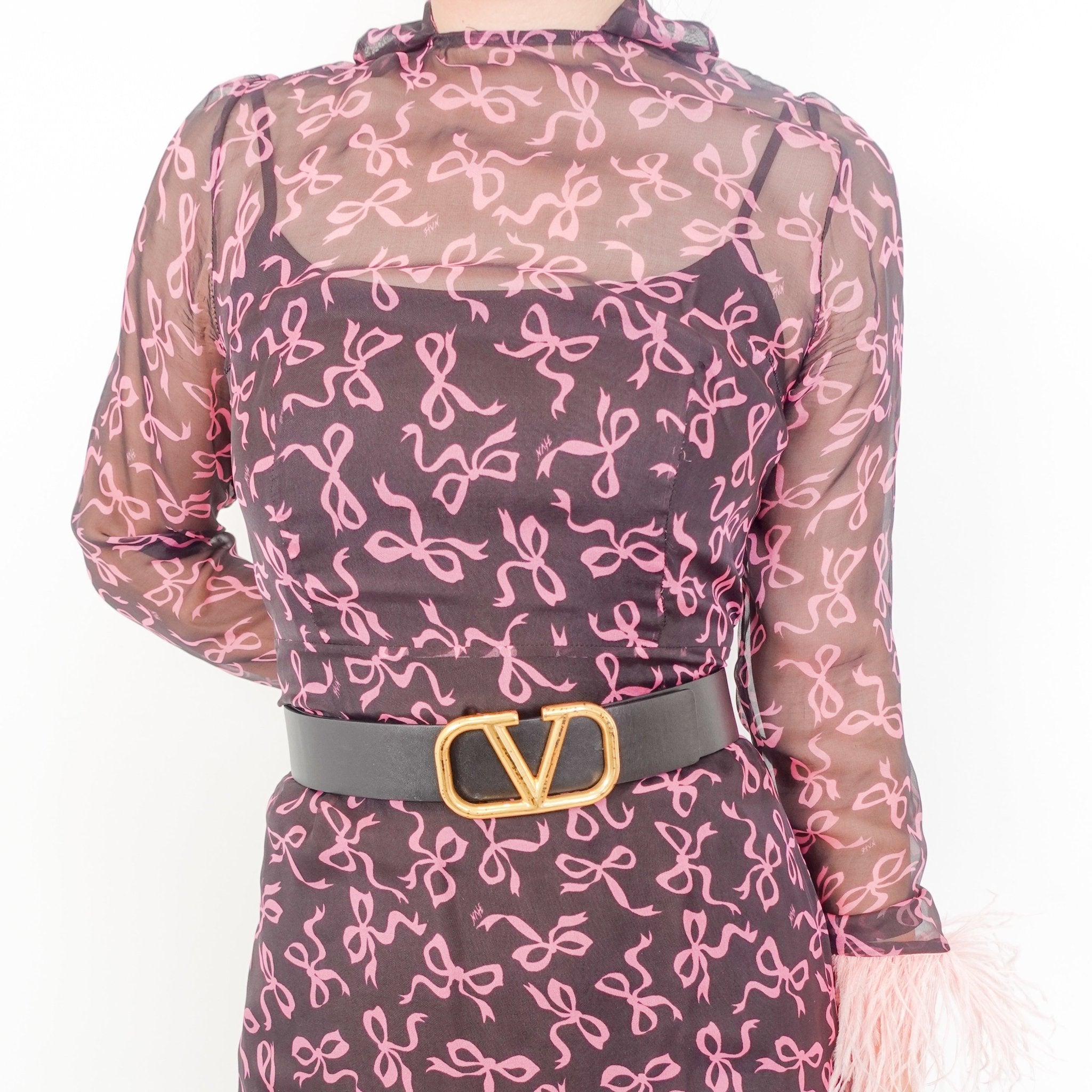 Valentino V Logo Black Belt RRP £350 | Authentic Preloved - Reloved Again