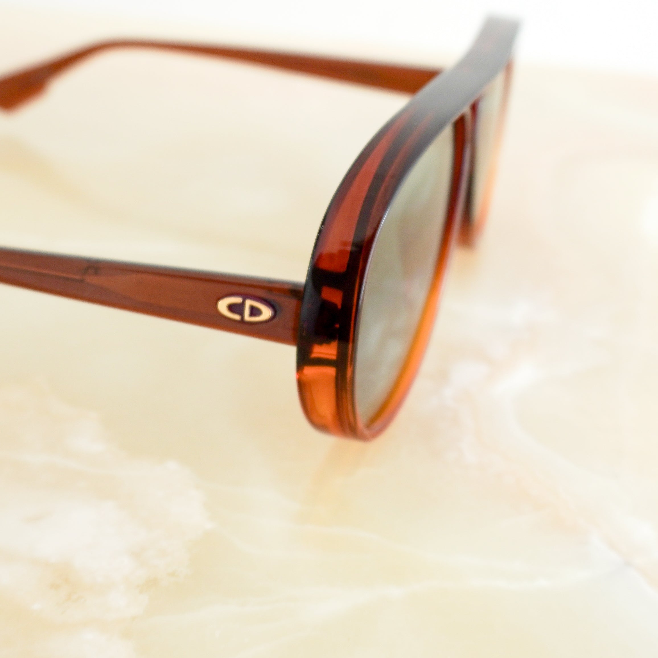 Christian Dior 12/S1 Aviator Sunglasses in Brown Crystal (RRP £380) | Authentic Preloved FINAL SALE
