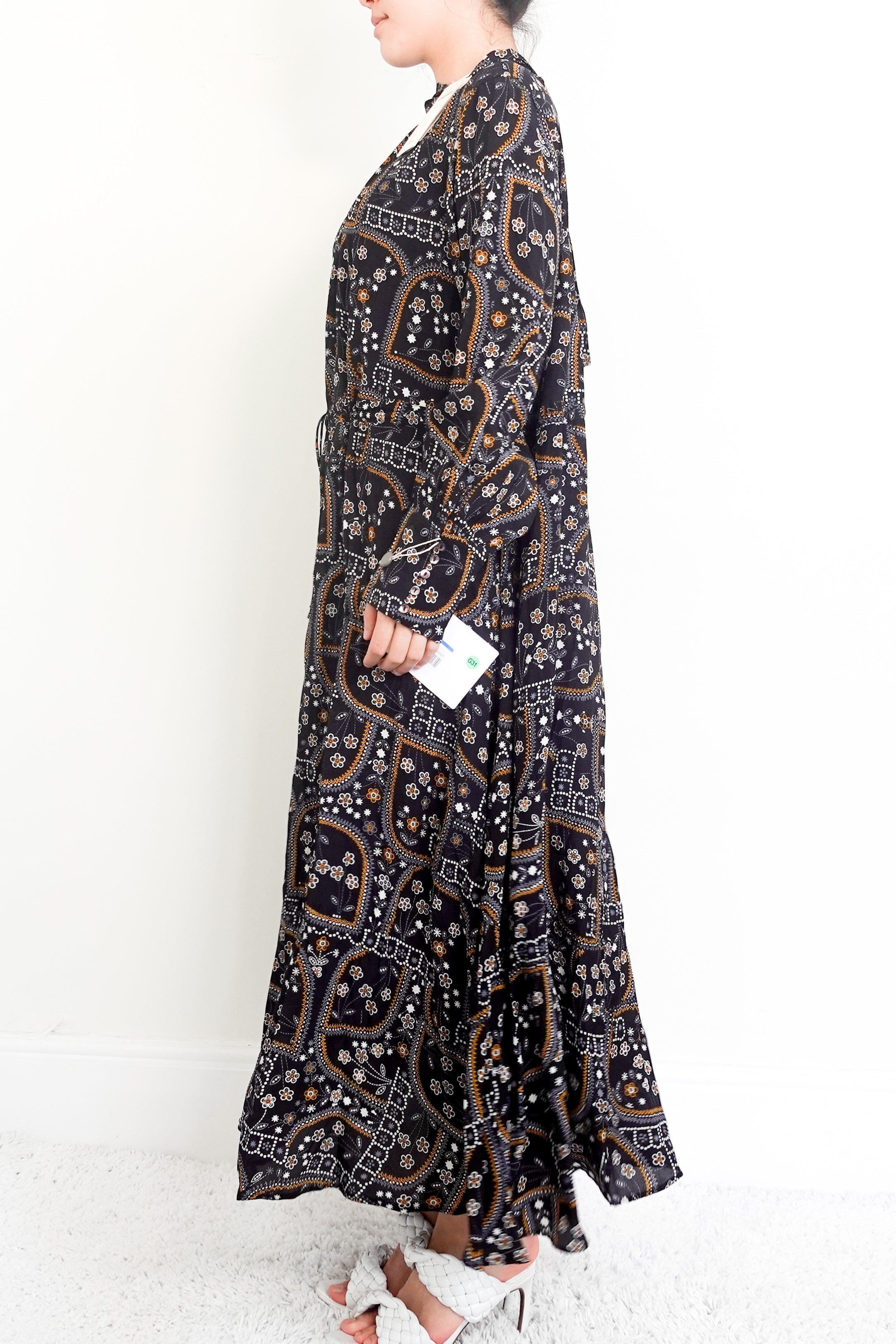 Multi-coloured floral maxi dress RRP £250