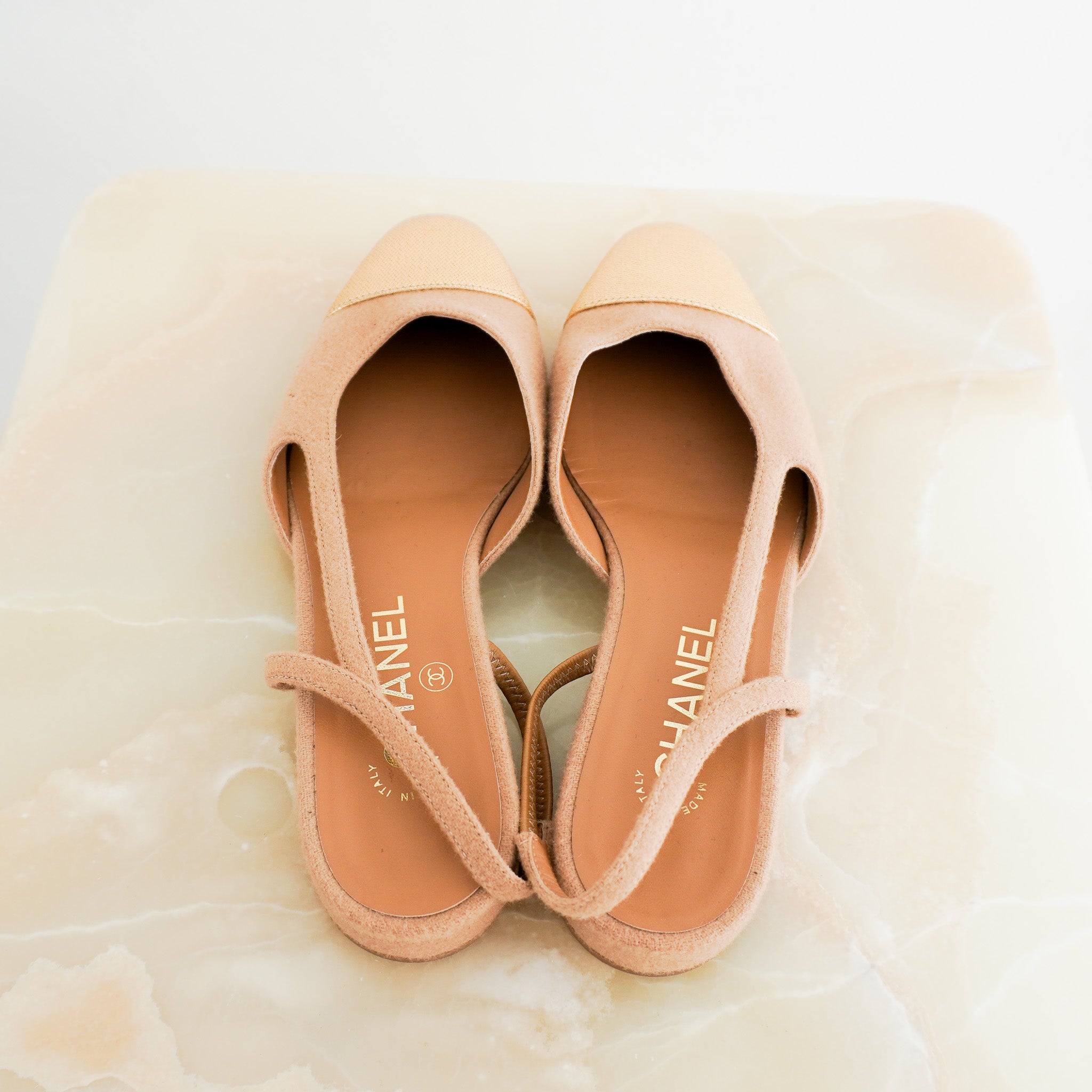 Chanel Tan Slingbacks RRP £880 | Authentic Preloved - Reloved Again