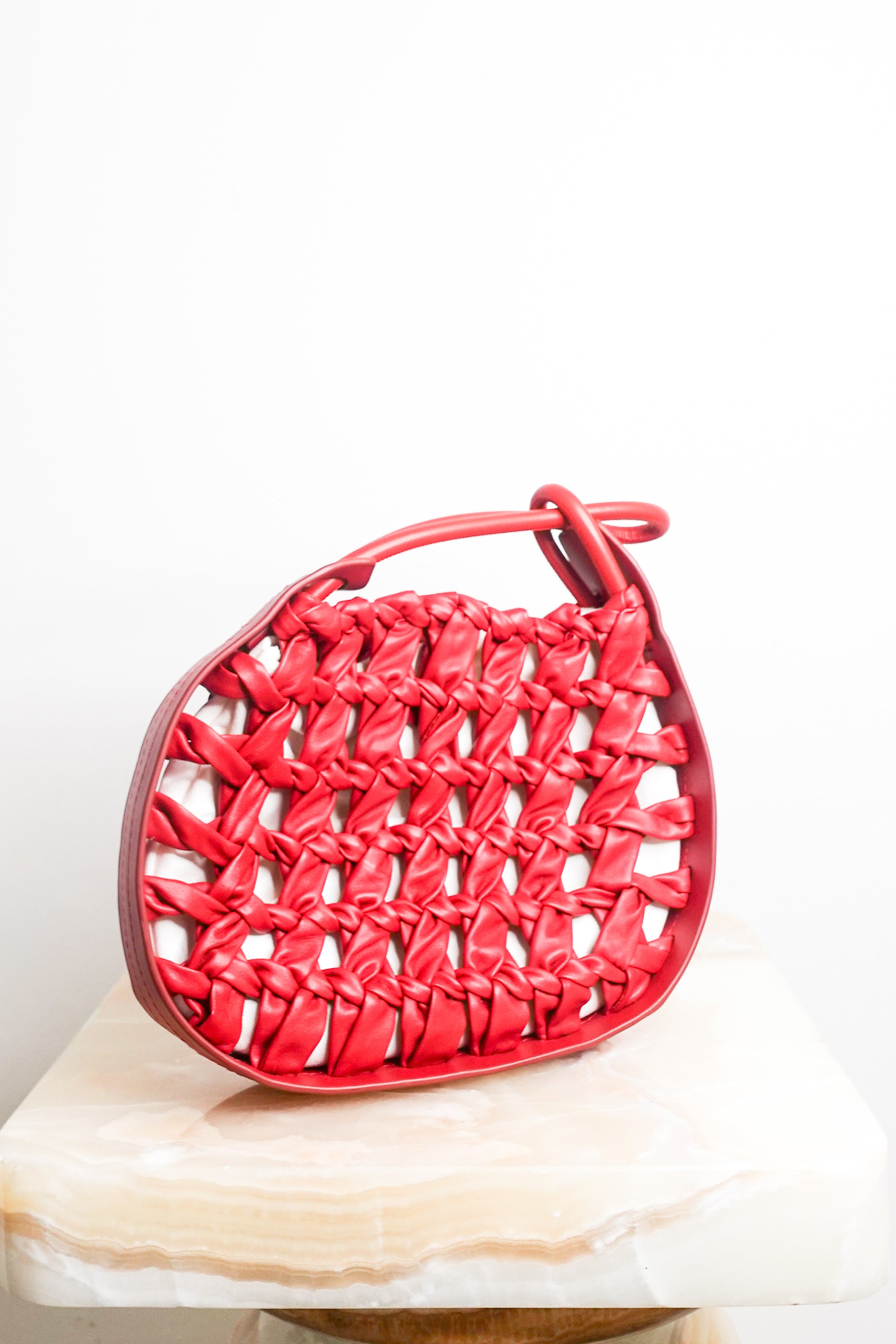 Lake weave red leather bag RRP £485