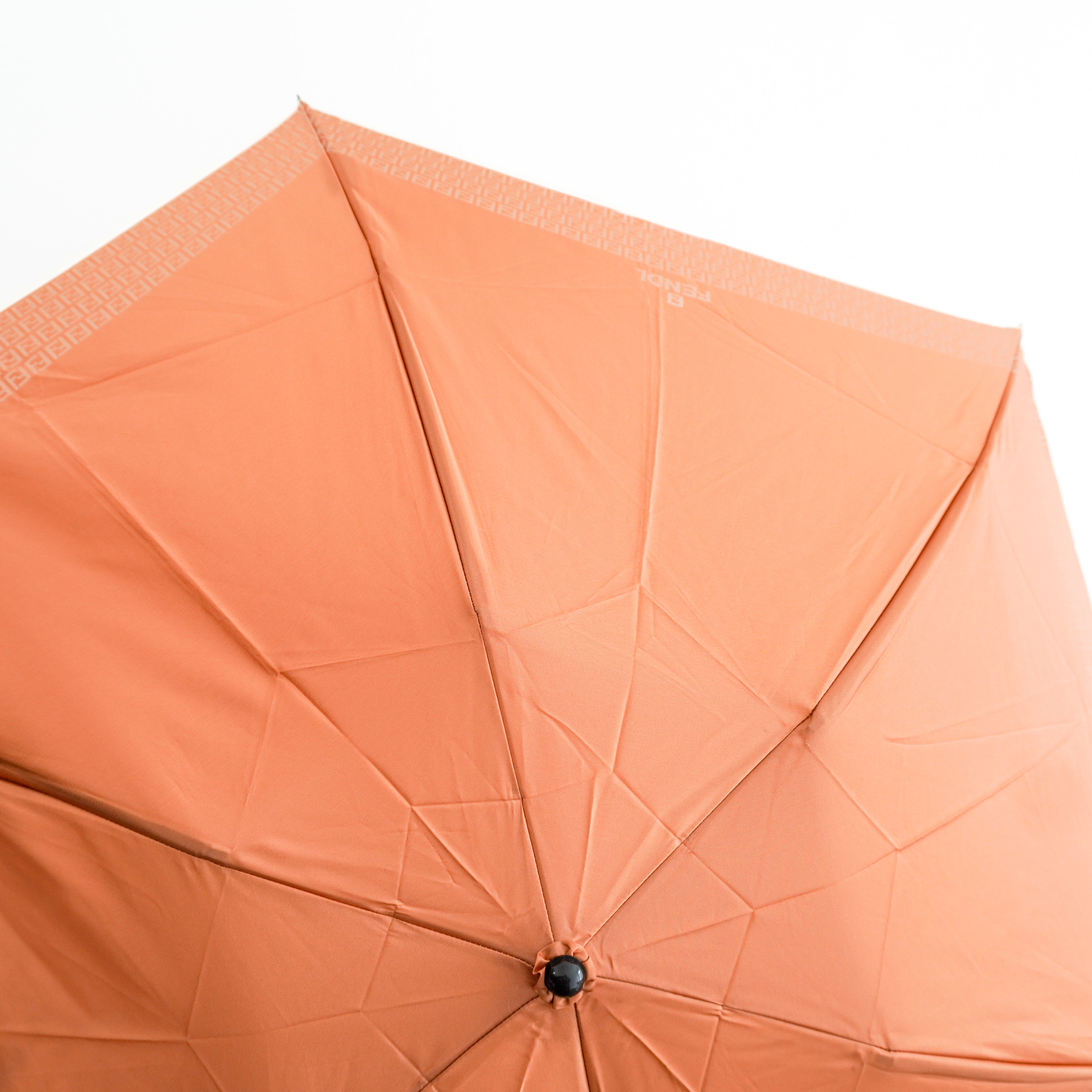Fendi Orange FF Logo Folding Umbrella (RRP £400) | Authentic Preloved FINAL SALE
