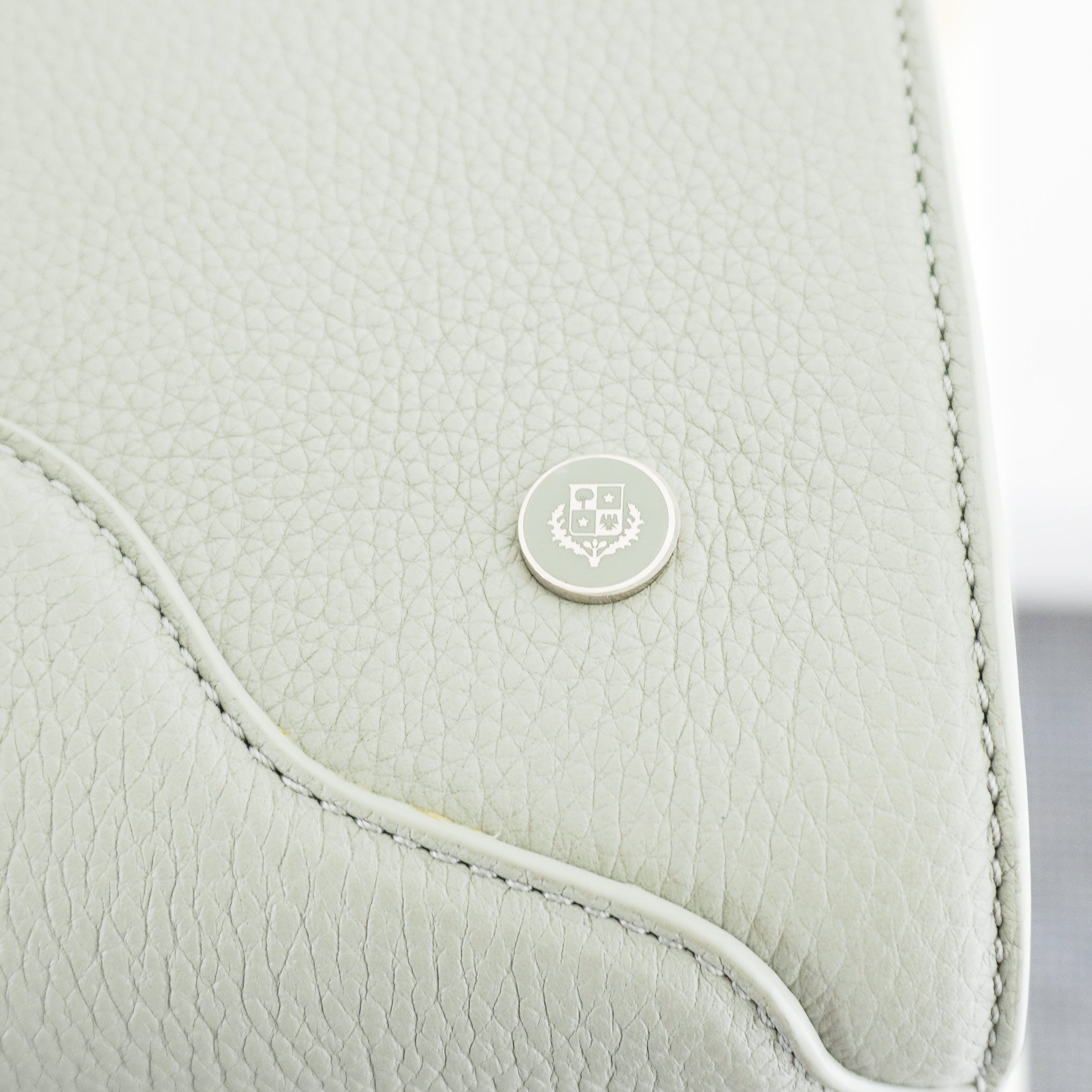Loro Piana Sesia Medium Leather Tote in Eucalyptus RRP £3340 | Authentic Preloved - Reloved Again