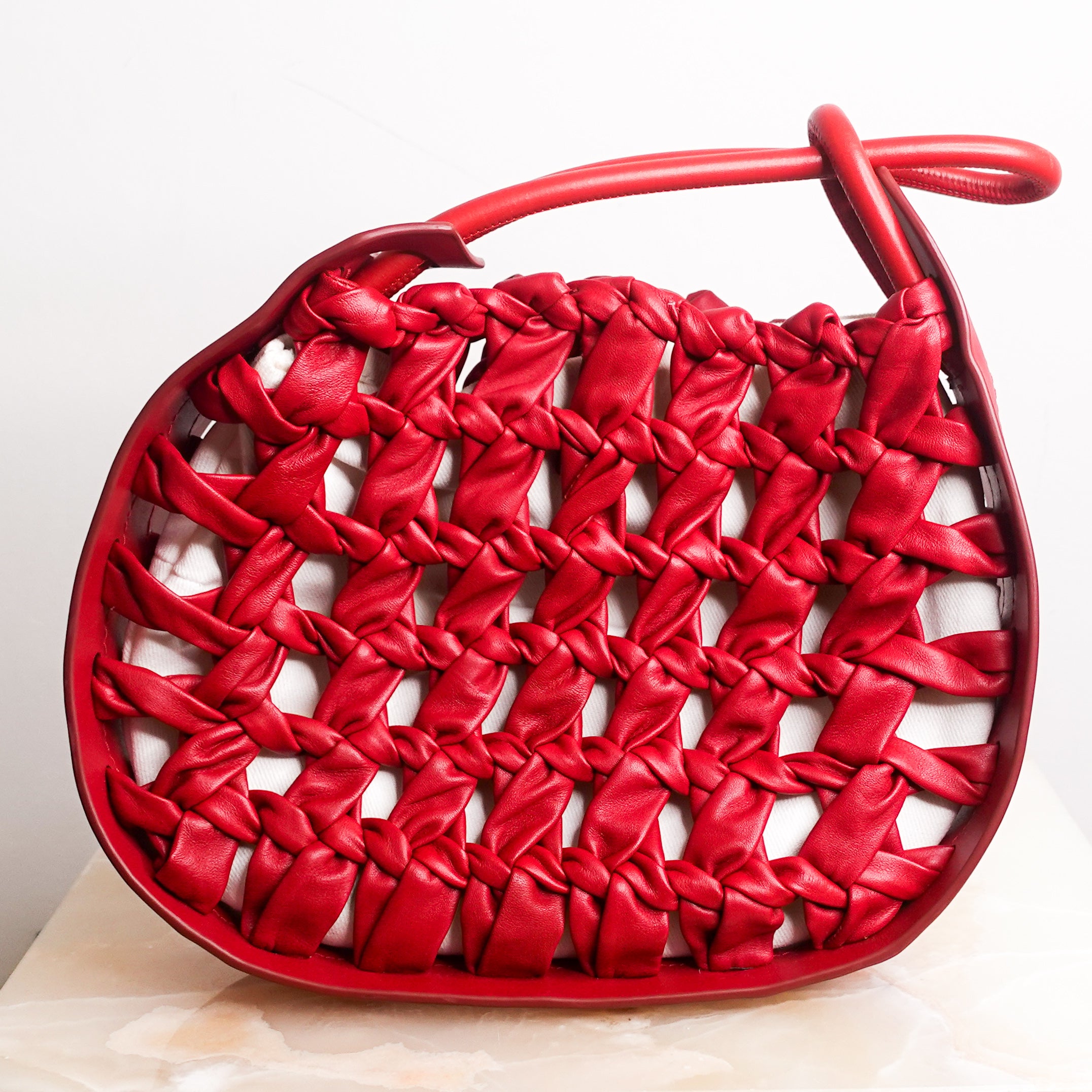 Lake weave red leather bag RRP £485