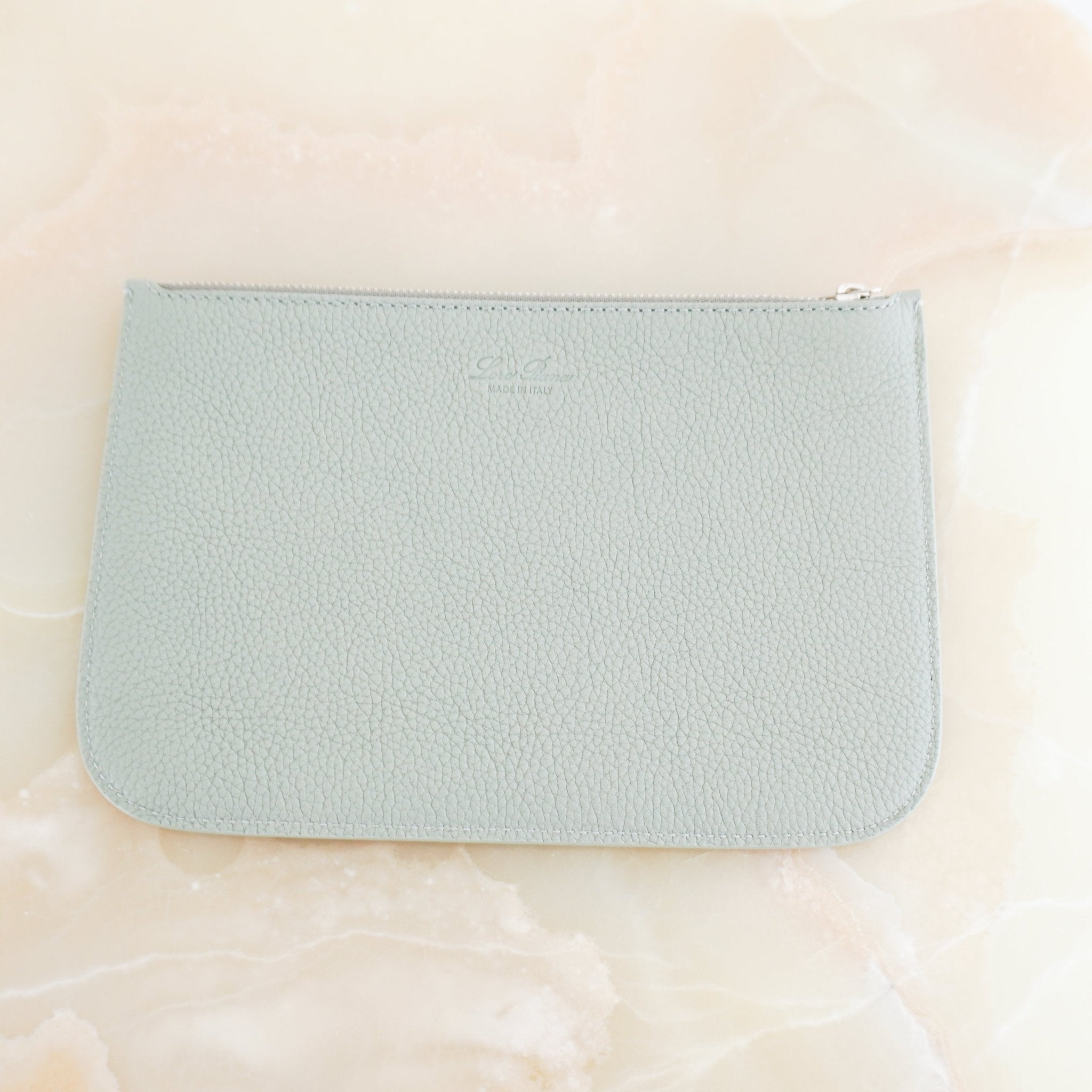 Loro Piana Sesia Medium Leather Tote in Eucalyptus RRP £3340 | Authentic Preloved - Reloved Again