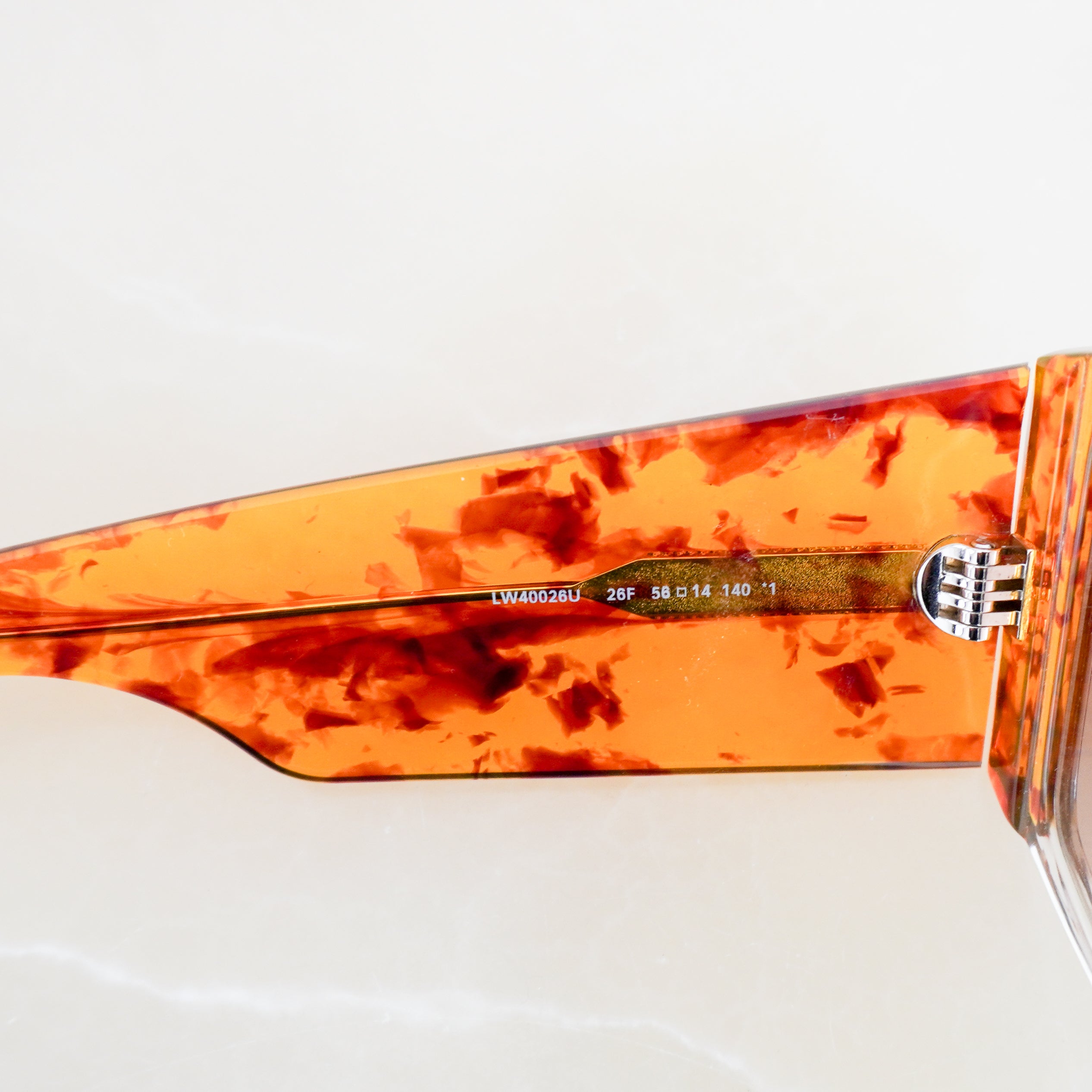 Loewe Translucent Amber Tortoiseshell Rectangular Sunglasses - LW40026U 26F (RRP £330) | Authentic Preloved FINAL SALE